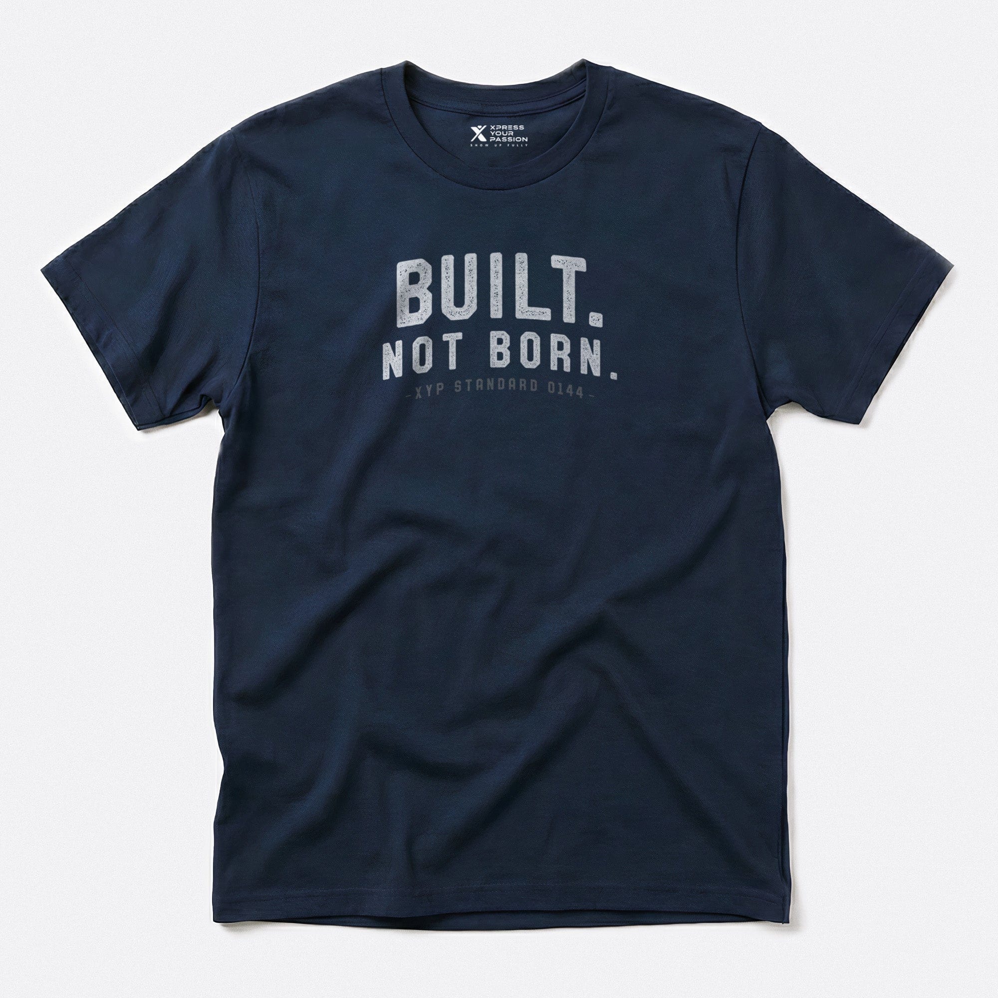 Printify Built. Not Born. T-Shirt Navy / S