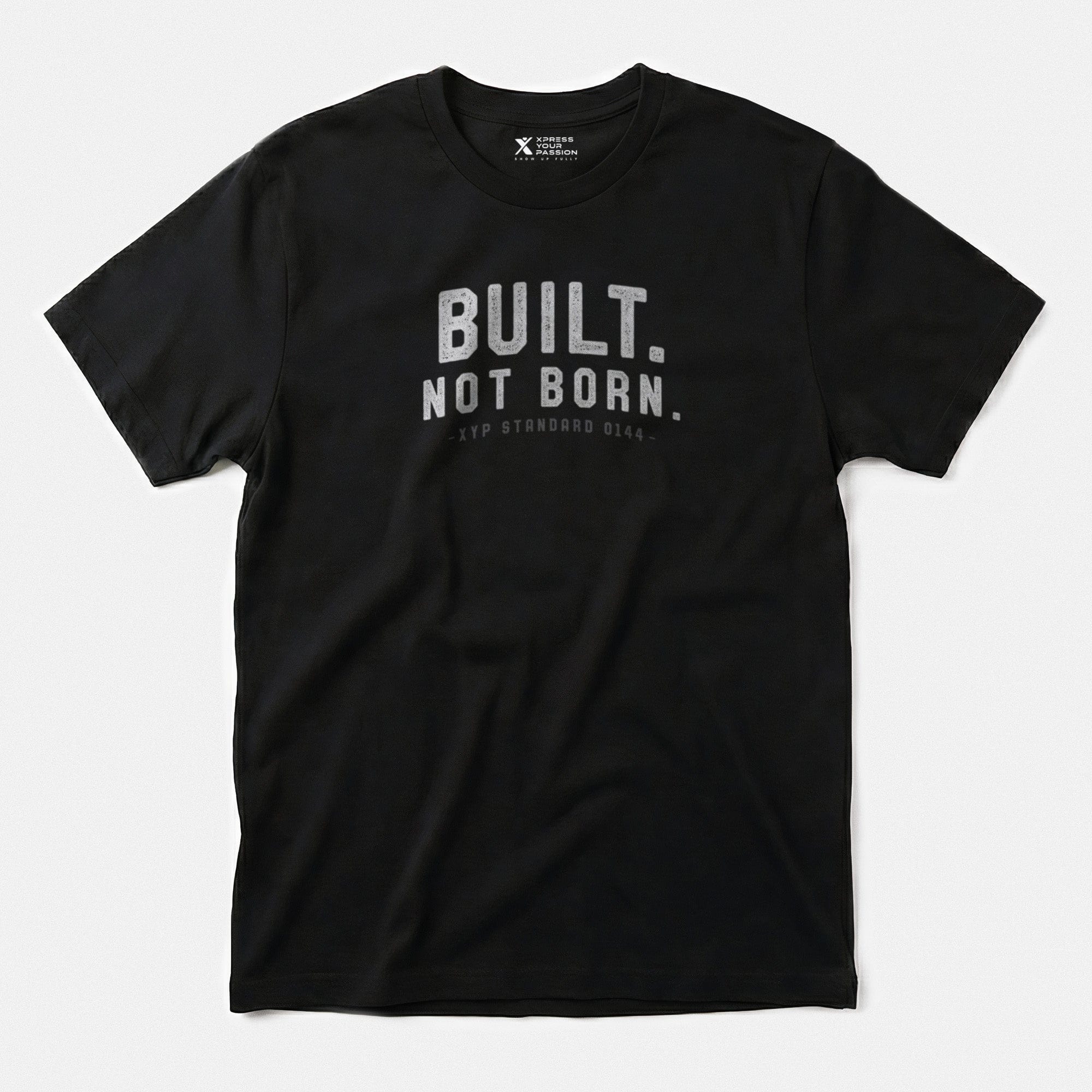 Printify Built. Not Born. T-Shirt Black / S