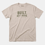 Printify Built. Not Born. T-Shirt Sand / S