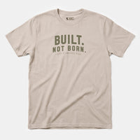 Printify Built. Not Born. T-Shirt Sand / S