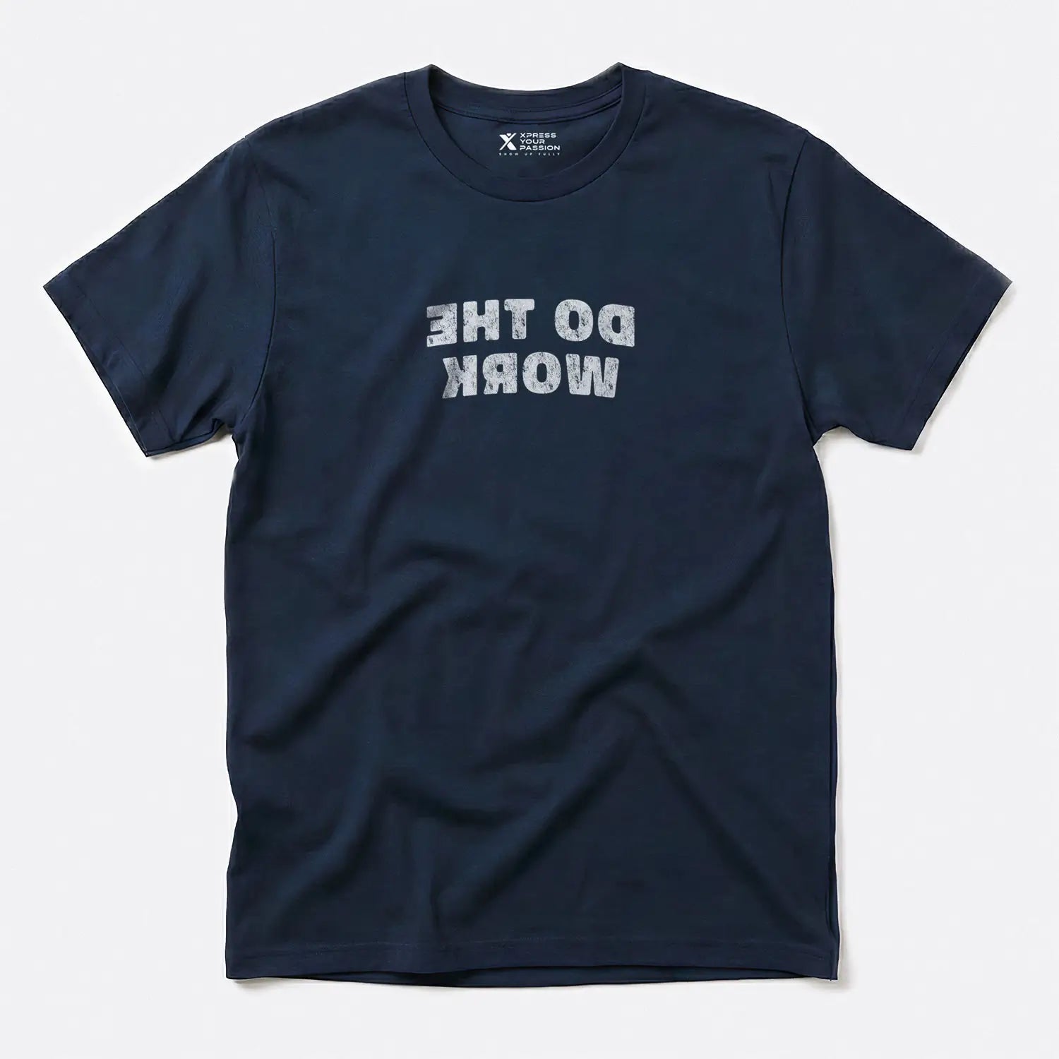 Printify Do The Work T-Shirt Navy / S