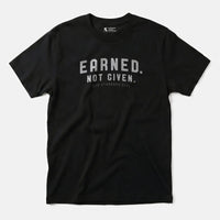 Printify Earned. Not Given. T-Shirt Black / S