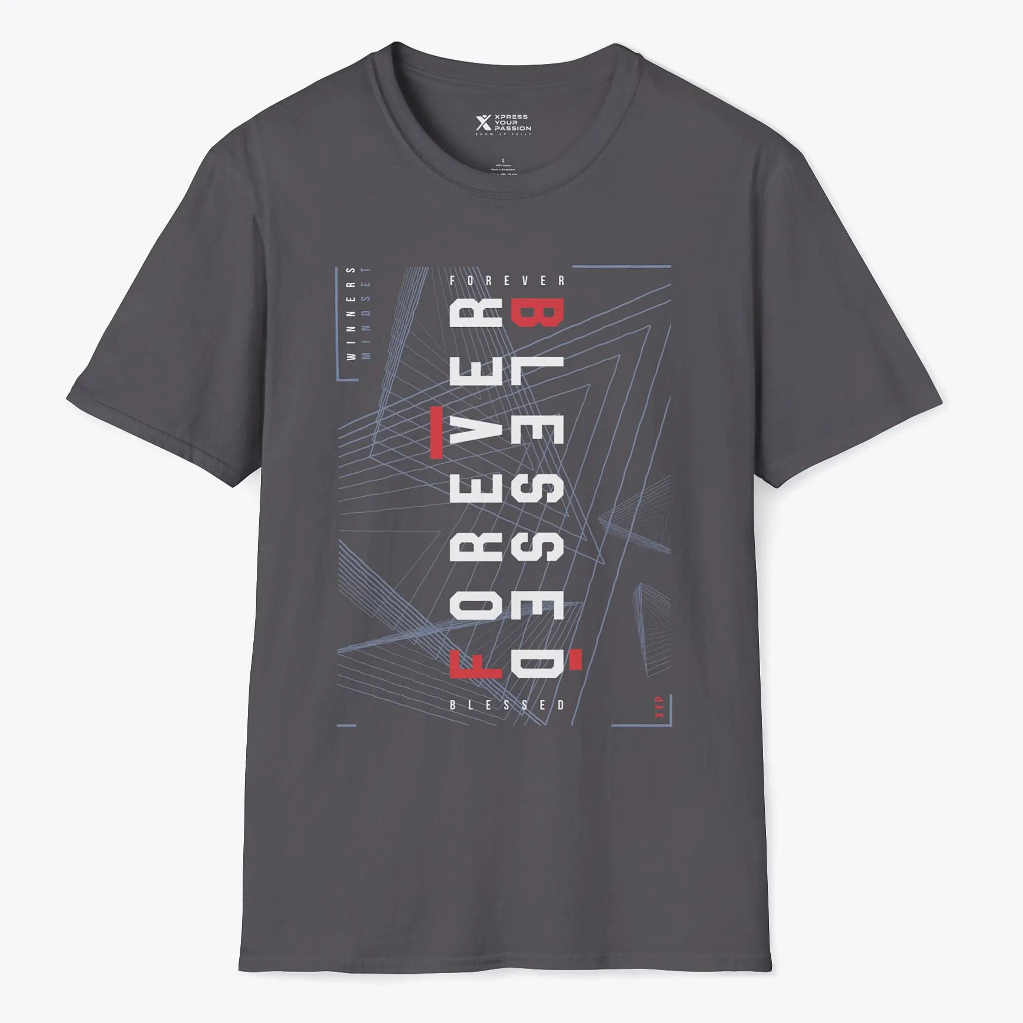 Printify Forever Blessed T-shirt Charcoal / S