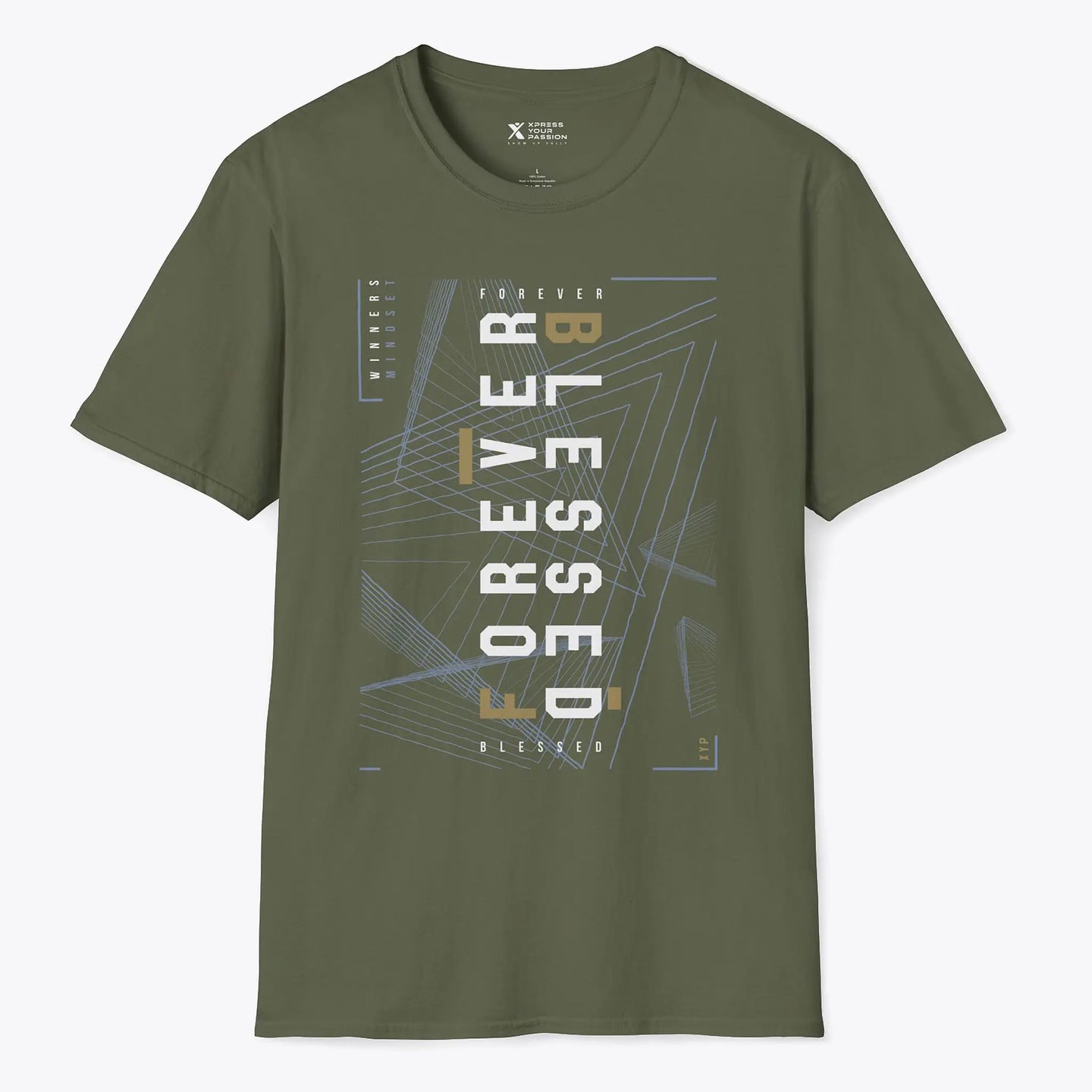 Printify Forever Blessed T-shirt Military Green / S