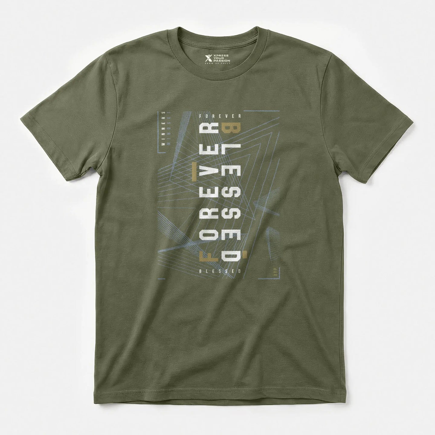 Printify Forever Blessed T-shirt Military Green / S