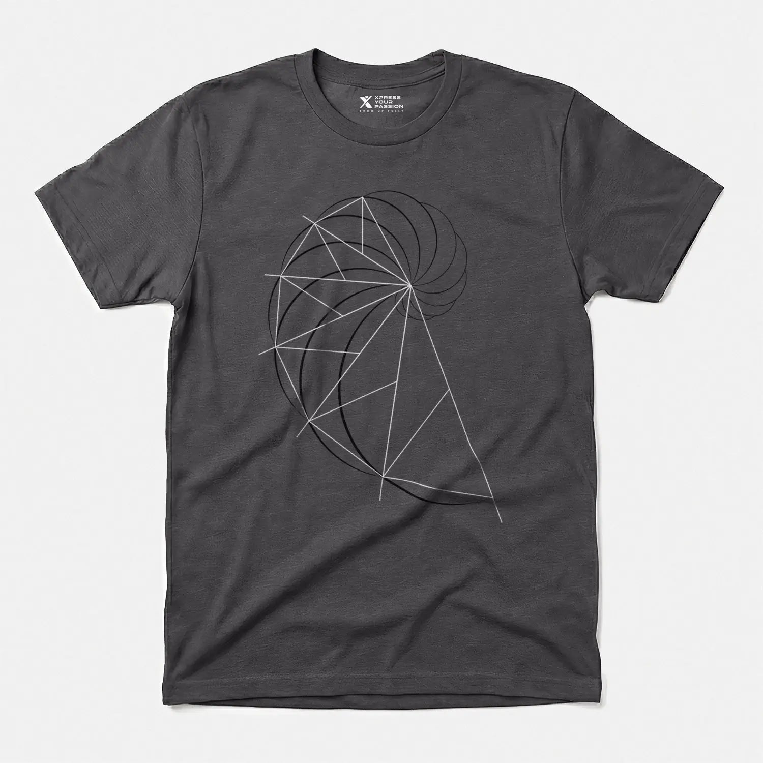 Printify Golden Ratio Spiral | Divine Proportions T-Shirt Charcoal / S
