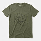 Printify Golden Ratio Square | Divine Proportions T-Shirt Military Green / S