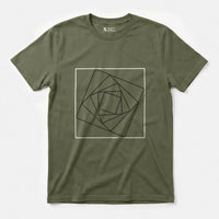 Printify Golden Ratio Square | Divine Proportions T-Shirt Military Green / S