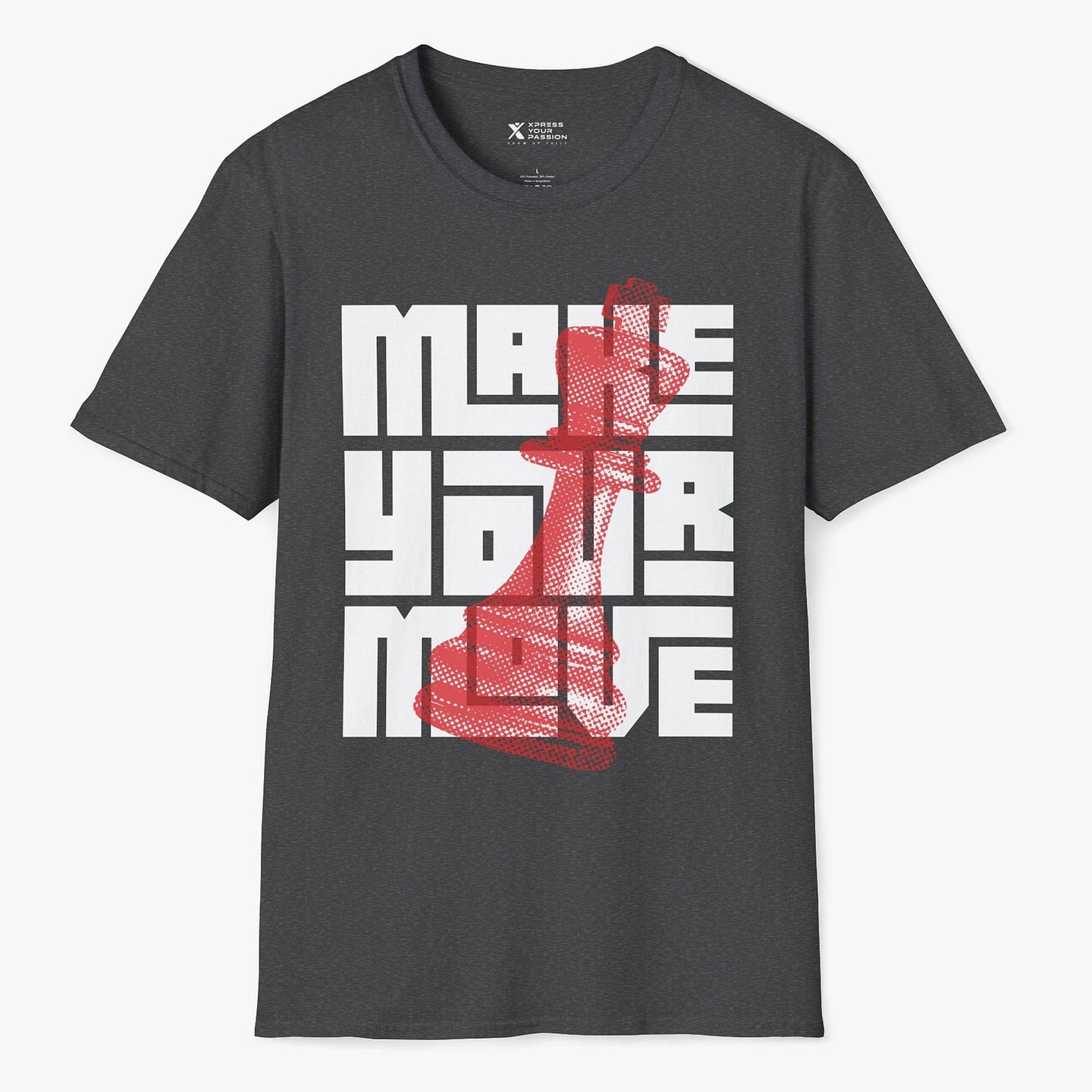 Printify Make Your Move King T-Shirt Dark Heather / S