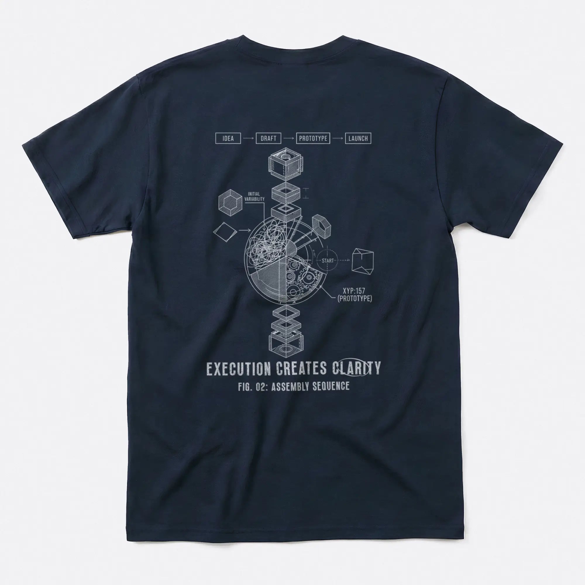 Printify Prototype 157 T-Shirt Navy / S