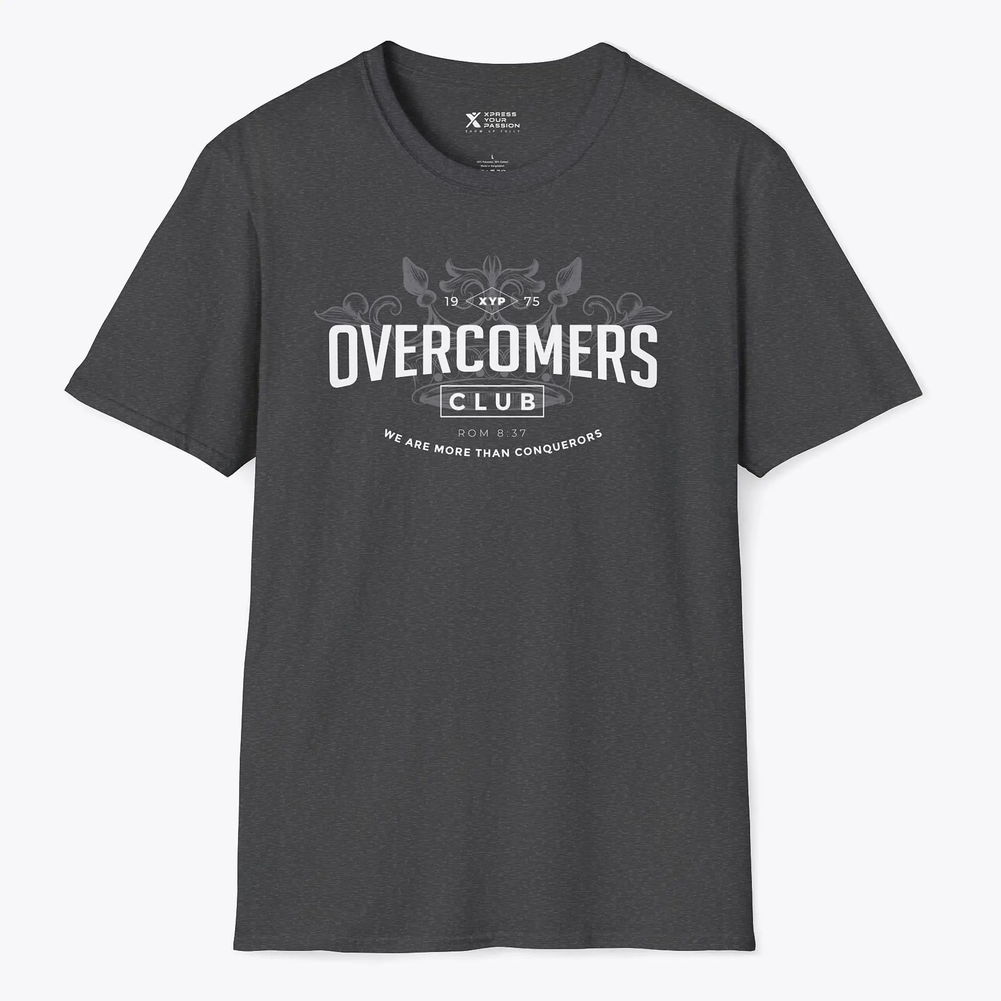 Printify XYP Overcomers Club T-Shirt Dark Heather / S