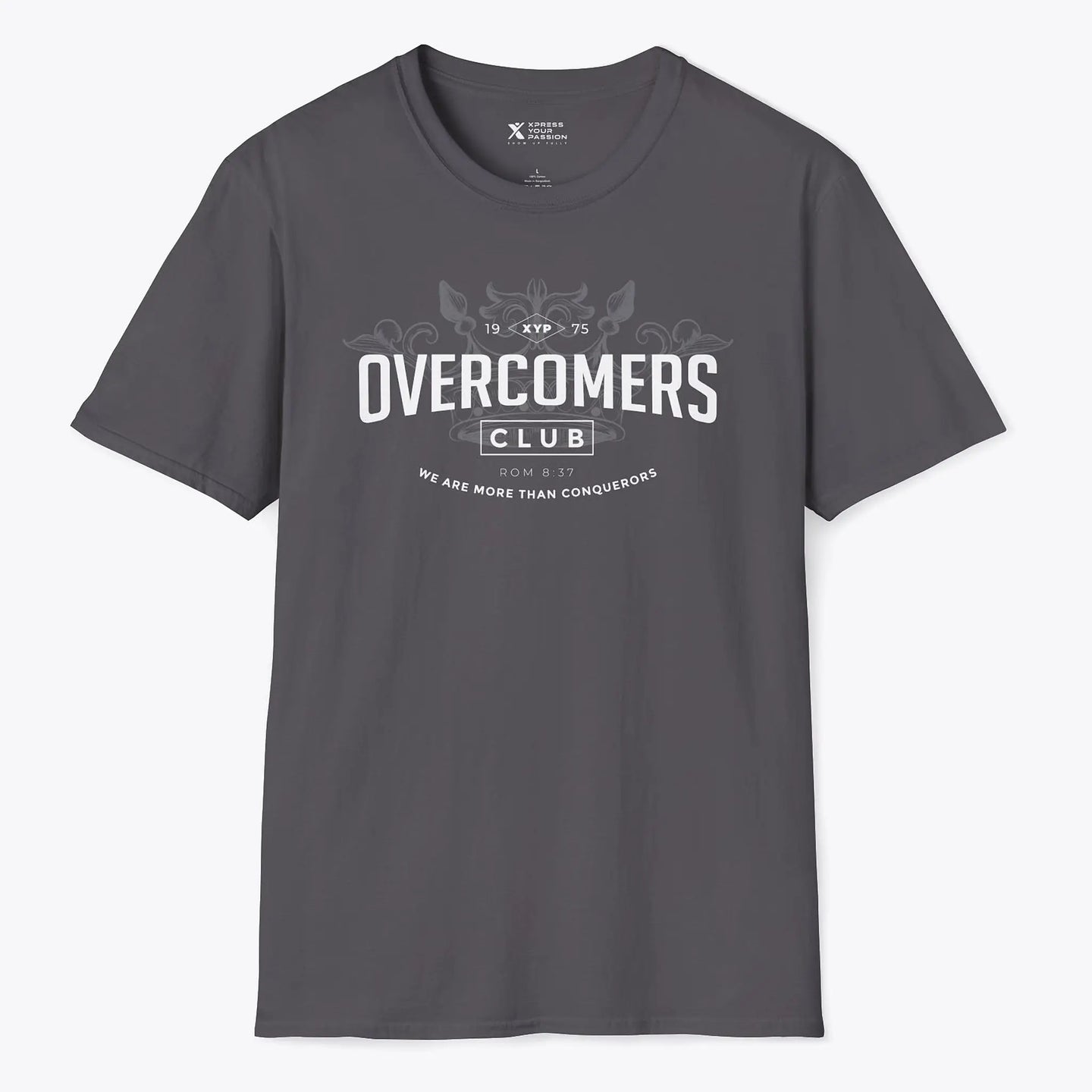 Printify XYP Overcomers Club T-Shirt Charcoal / S
