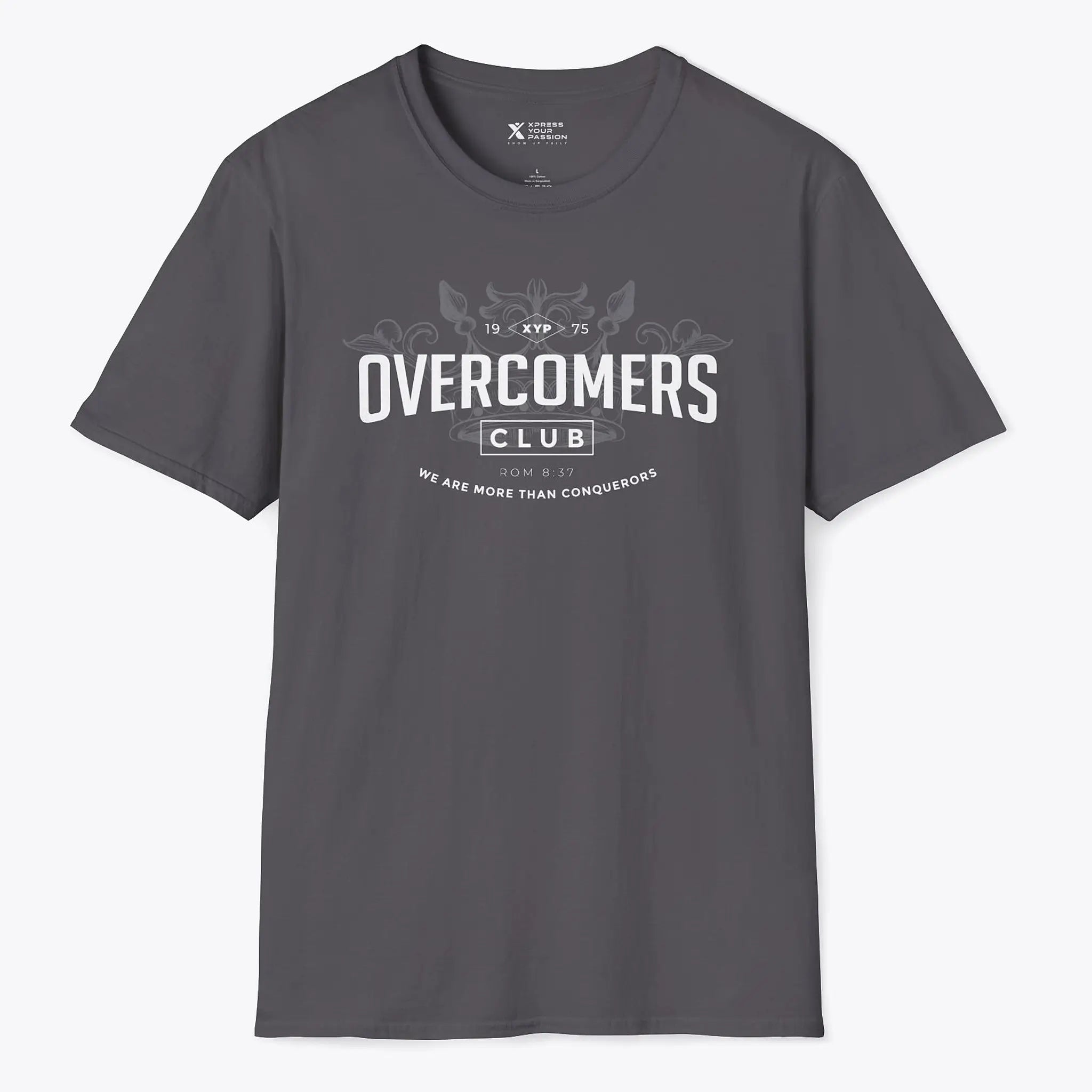 Printify XYP Overcomers Club T-Shirt Charcoal / S