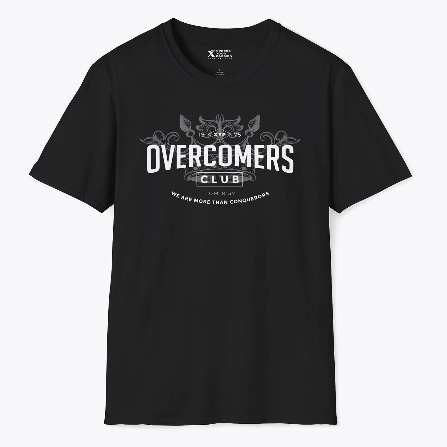 Printify XYP Overcomers Club T-Shirt Black / S