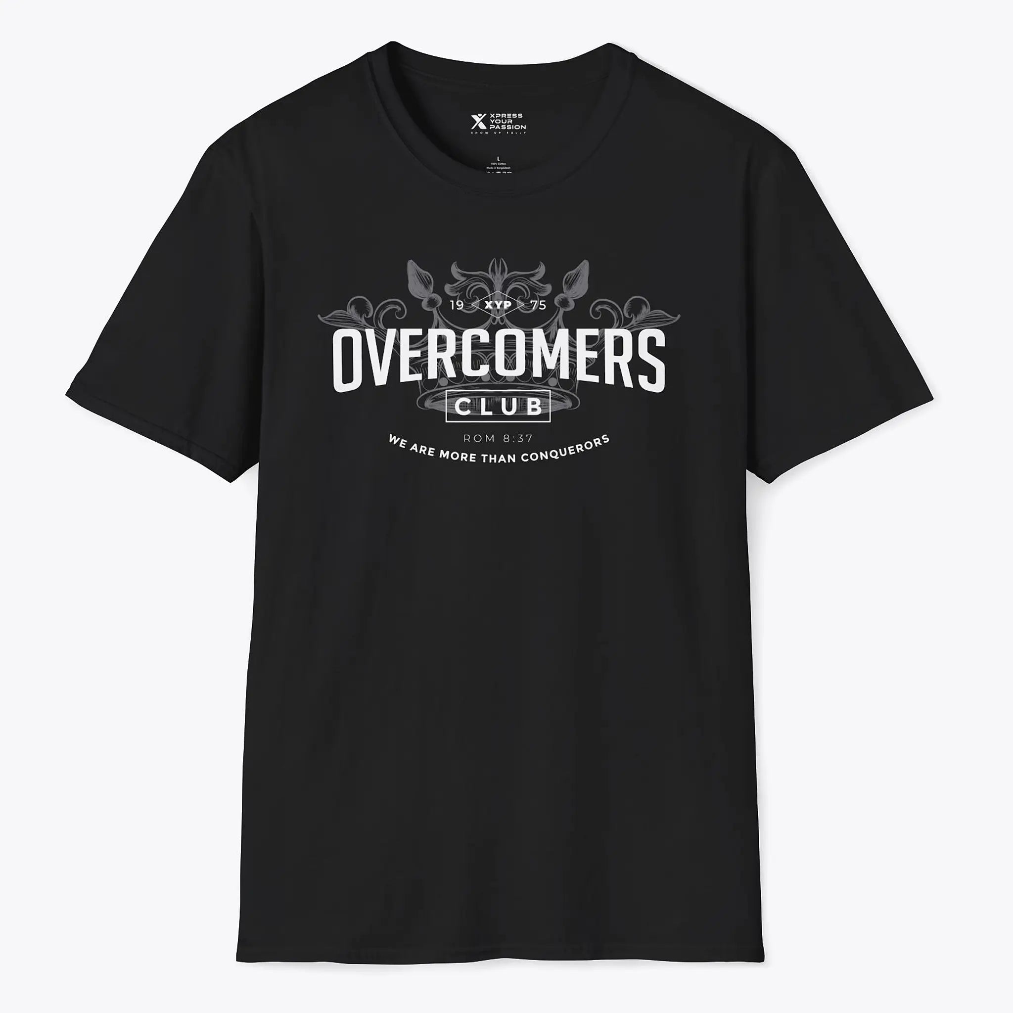 Printify XYP Overcomers Club T-Shirt Black / S