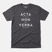 Xpress Your Passion Acta Non Verba T-Shirt Charcoal / S