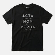 Xpress Your Passion Acta Non Verba T-Shirt Black / S