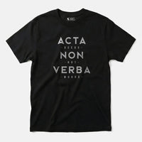 Xpress Your Passion Acta Non Verba T-Shirt Black / S