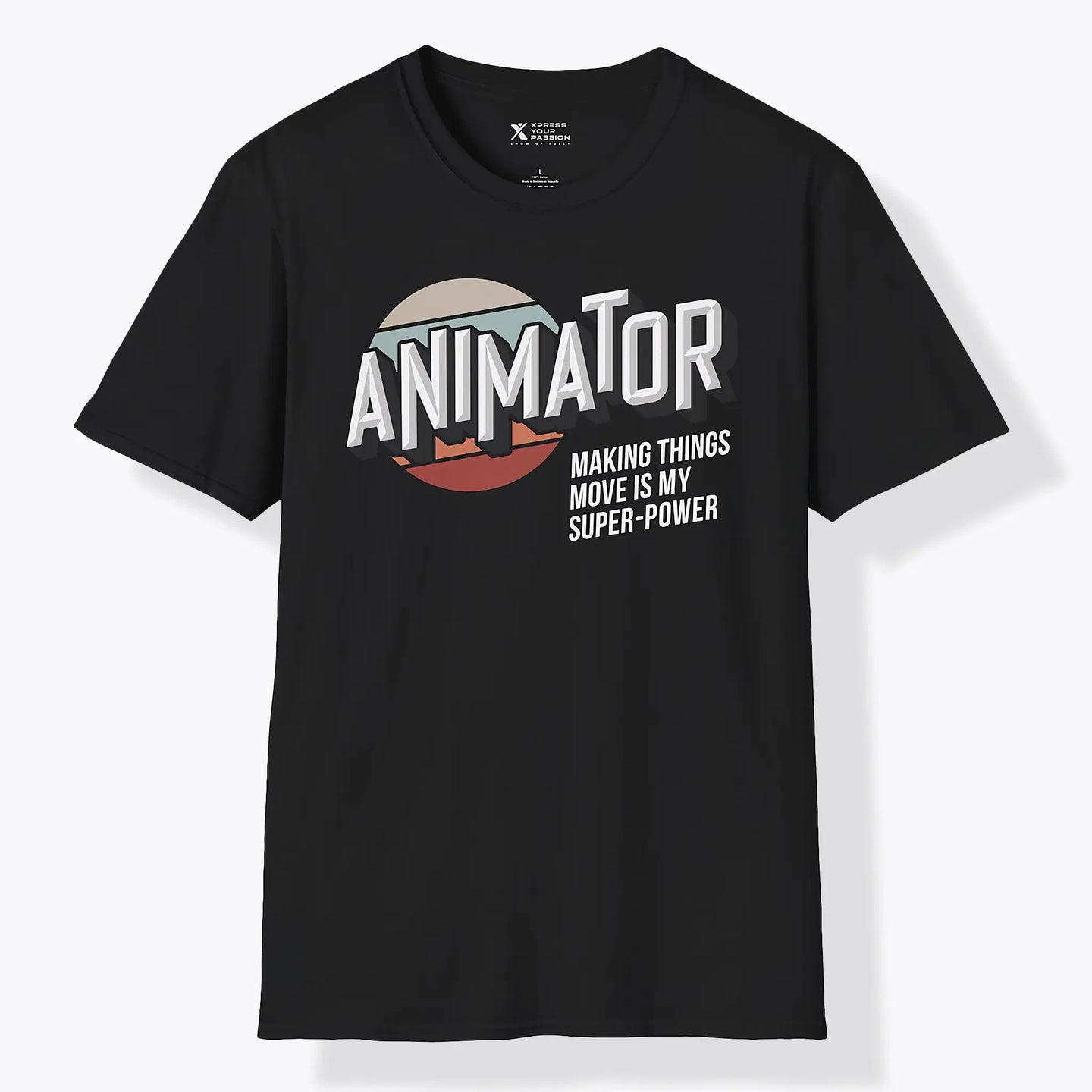 Xpress Your Passion Animator Superpower T-Shirt Black / S