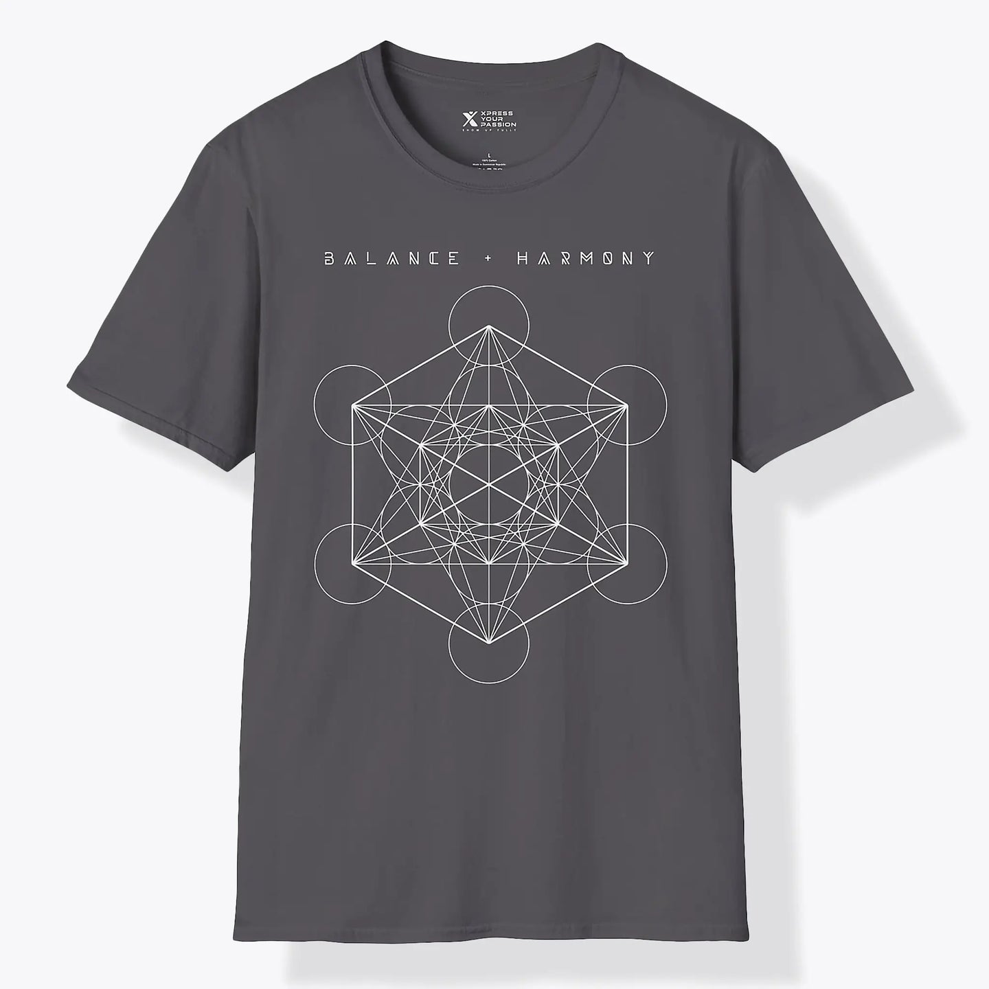 Xpress Your Passion Balance + Harmony | Divine Proportions T-Shirt Charcoal / S