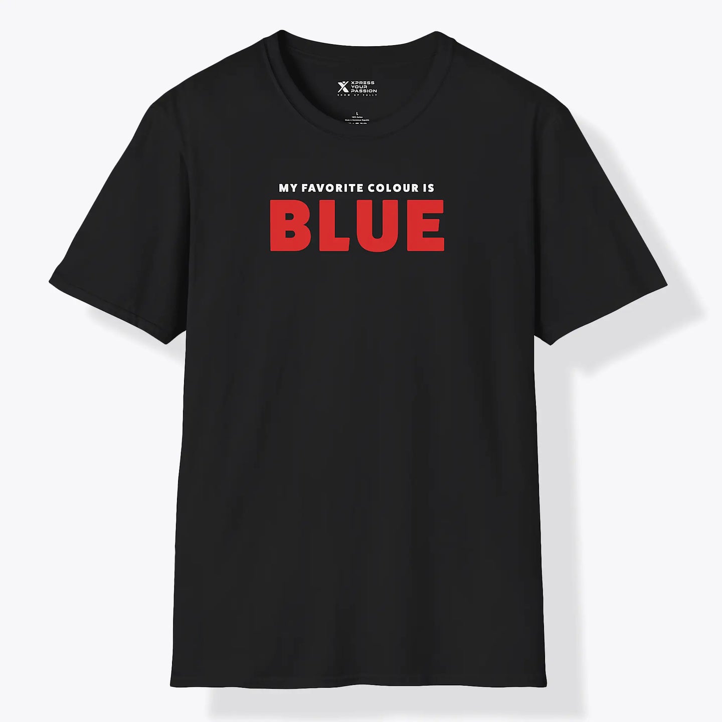 Xpress Your Passion Blue Red T-Shirt Black / S