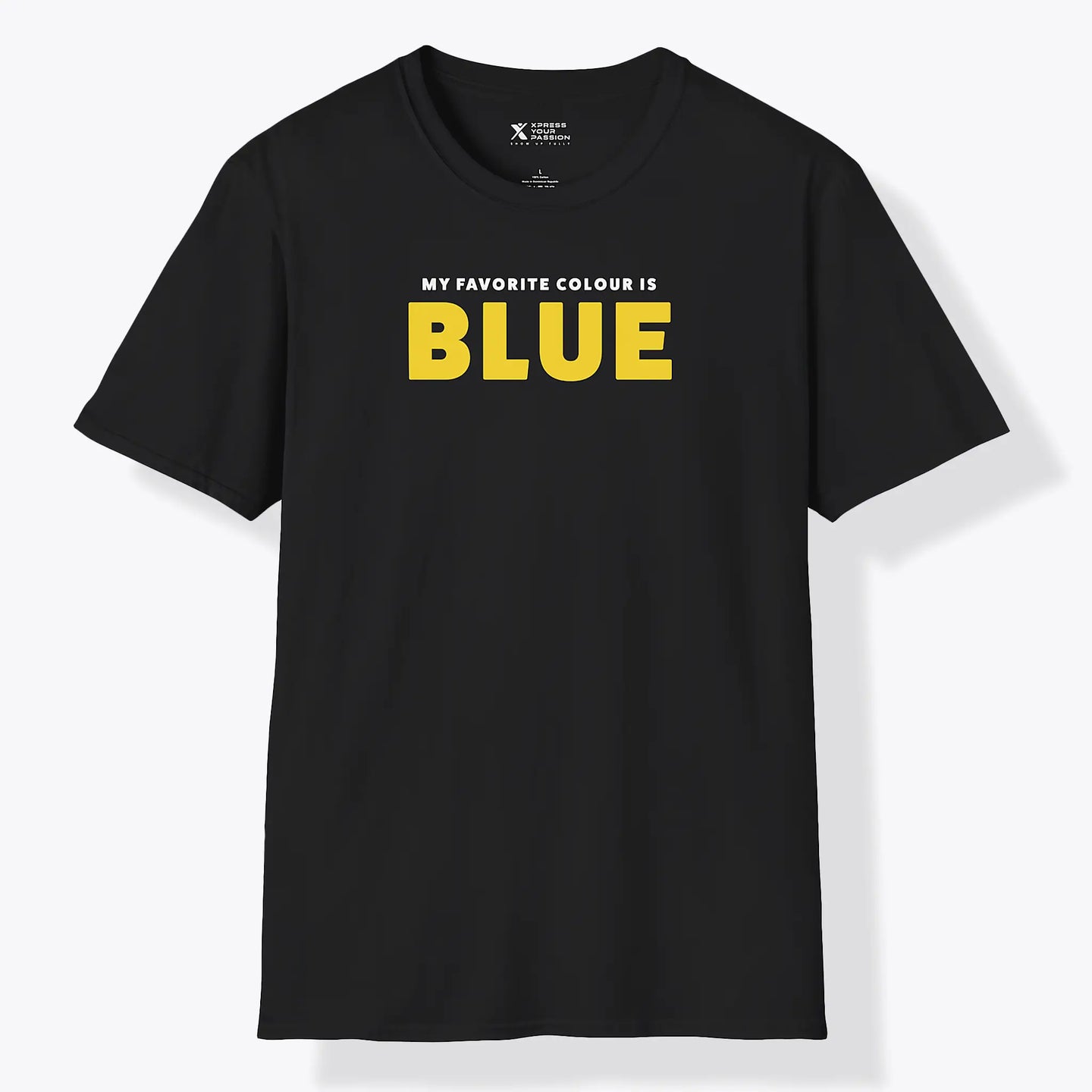 Xpress Your Passion Blue Yellow T-Shirt Black / S