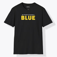 Xpress Your Passion Blue Yellow T-Shirt Black / S