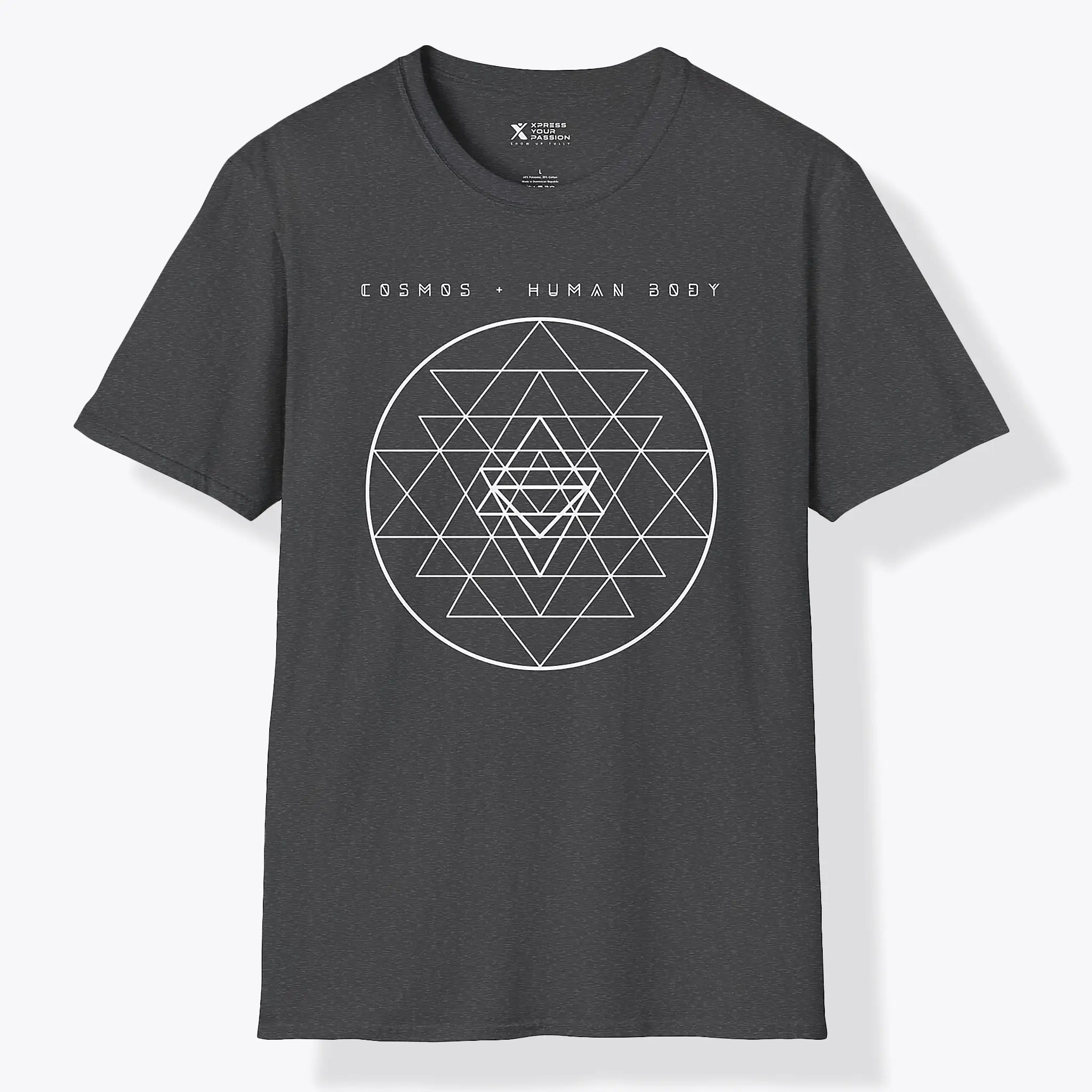 Xpress Your Passion Cosmos + Human Body | Divine Proportions T-Shirt Dark Heather / S