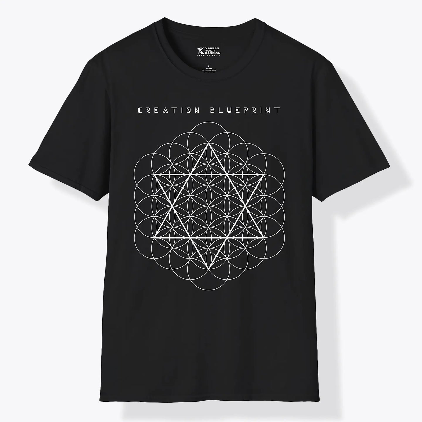 Xpress Your Passion Creation Blue Print | Divine Proportions T-Shirt Black / S