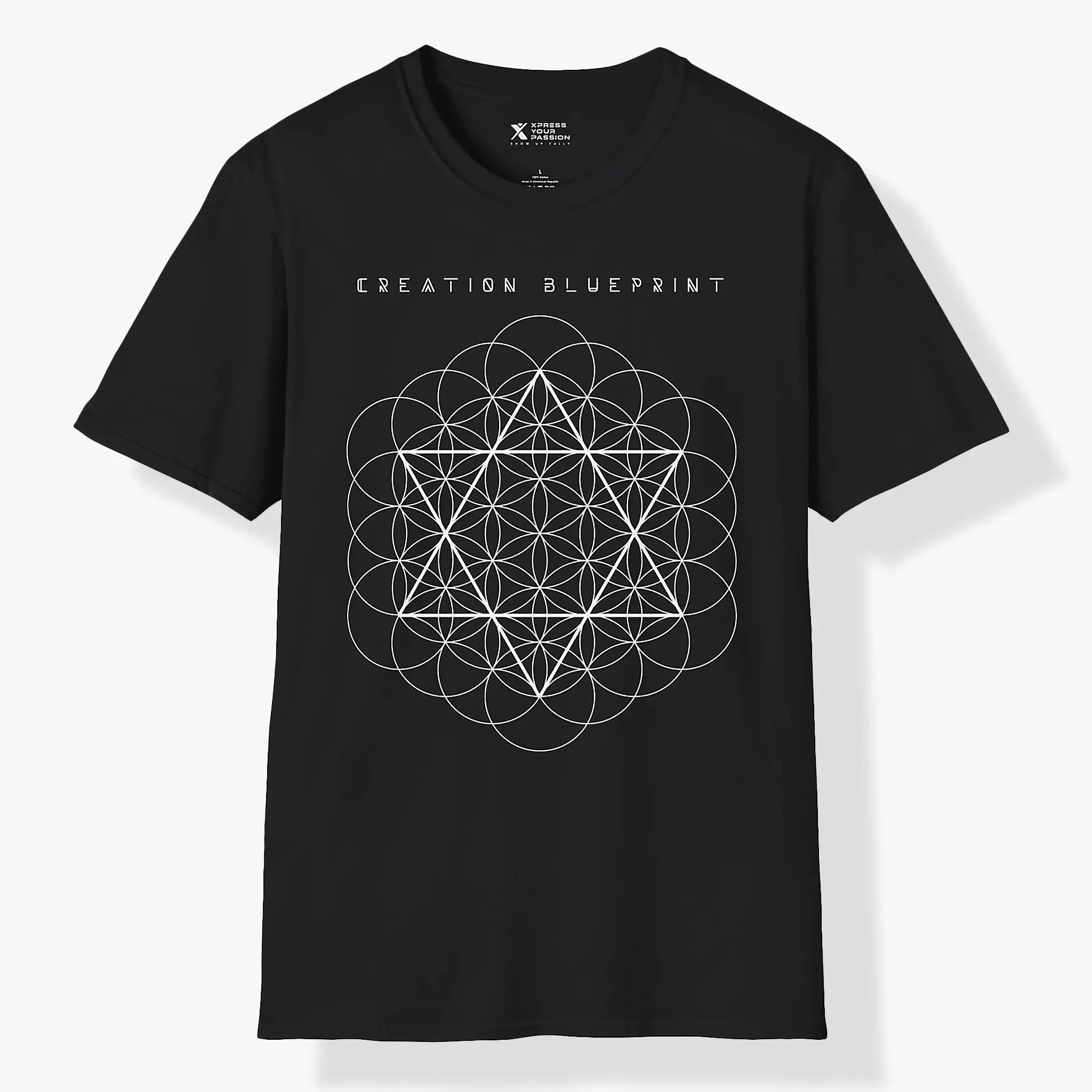 Xpress Your Passion Creation Blue Print | Divine Proportions T-Shirt Black / S