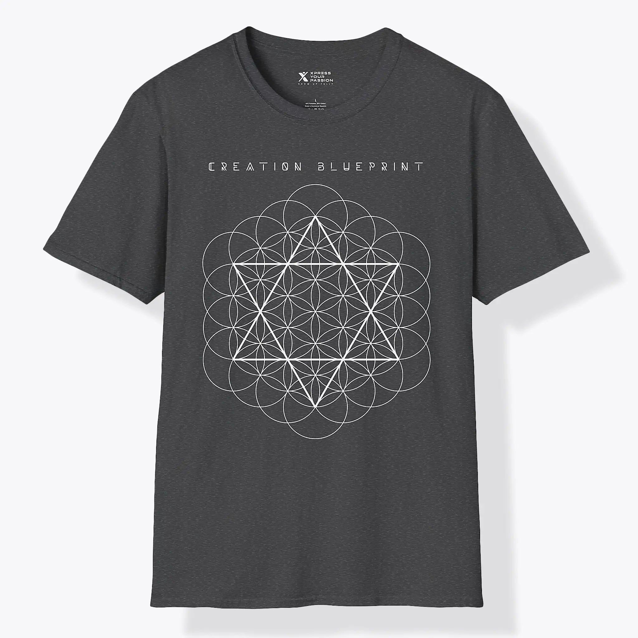 Xpress Your Passion Creation Blue Print | Divine Proportions T-Shirt Dark Heather / S