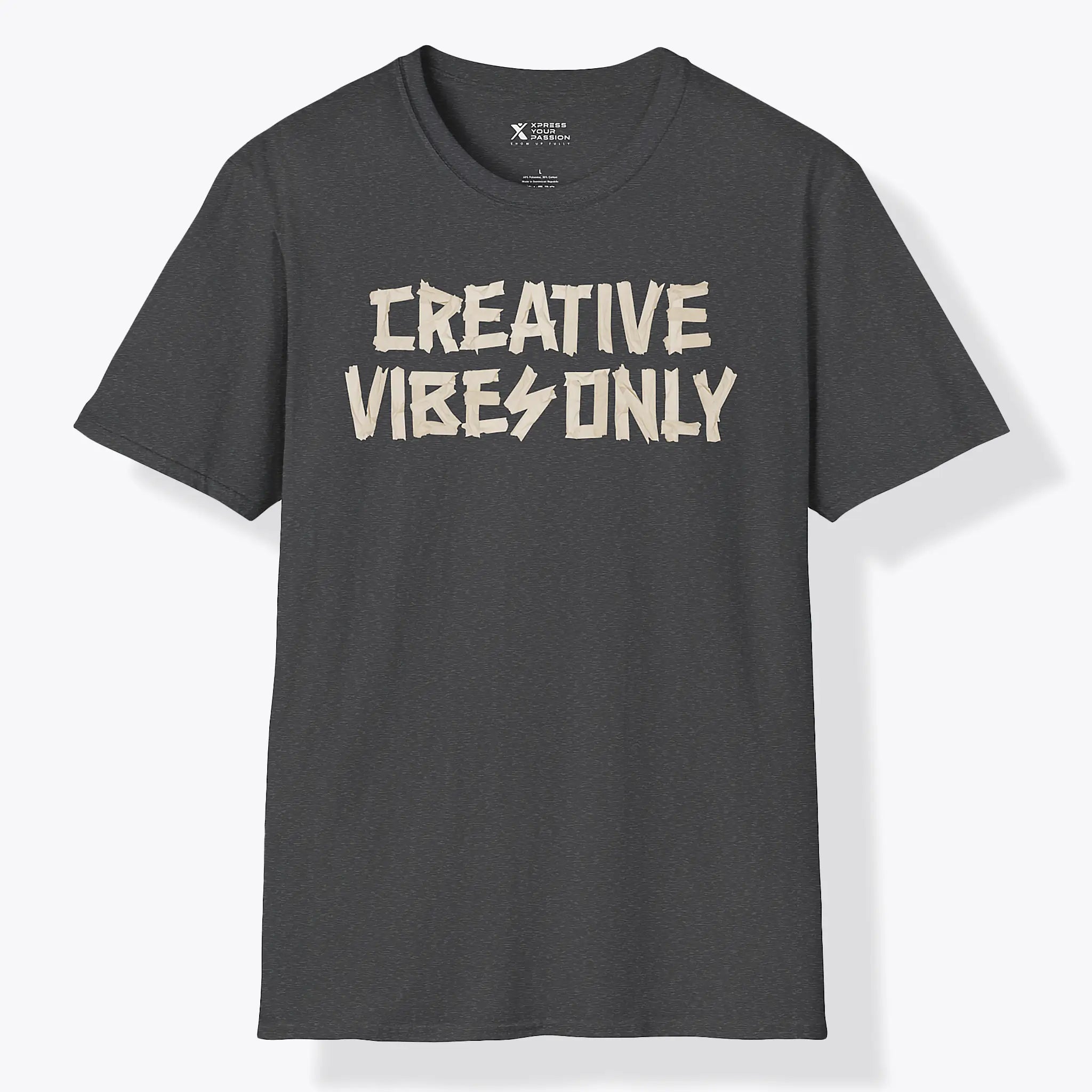 Xpress Your Passion Creative Vibes Only T-Shirt Dark Heather / S