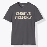 Xpress Your Passion Creative Vibes Only T-Shirt Charcoal / S