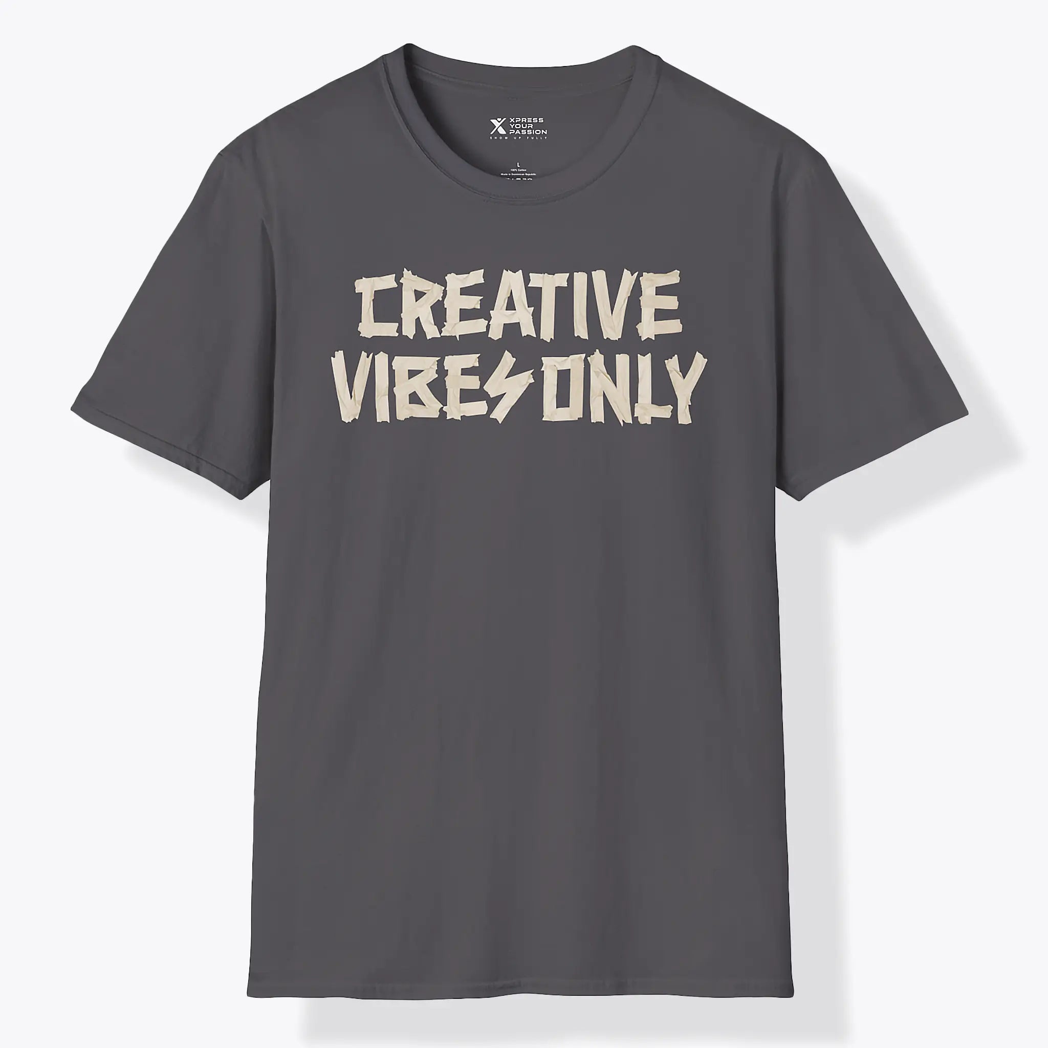 Xpress Your Passion Creative Vibes Only T-Shirt Charcoal / S