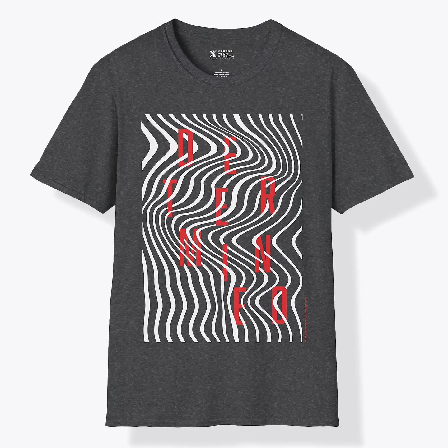 Xpress Your Passion Determined | Between The Lines T-Shirt Dark Heather / S
