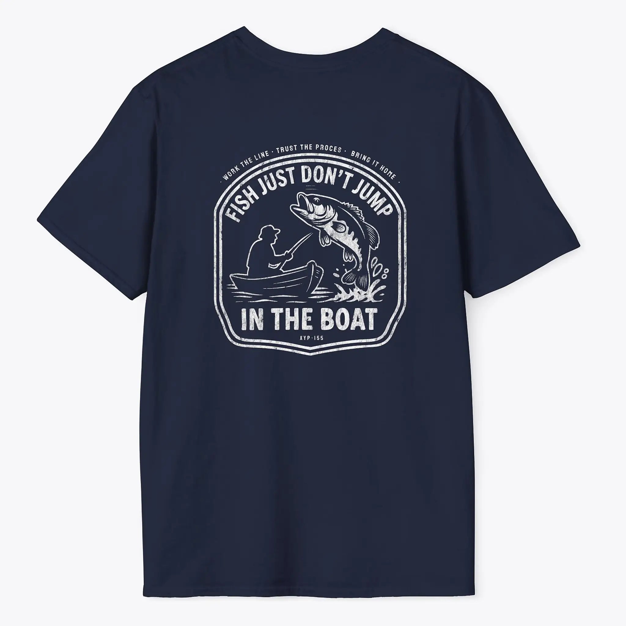 Xpress Your Passion Fish Don't Jump In The Boat T-Shirt Navy / S