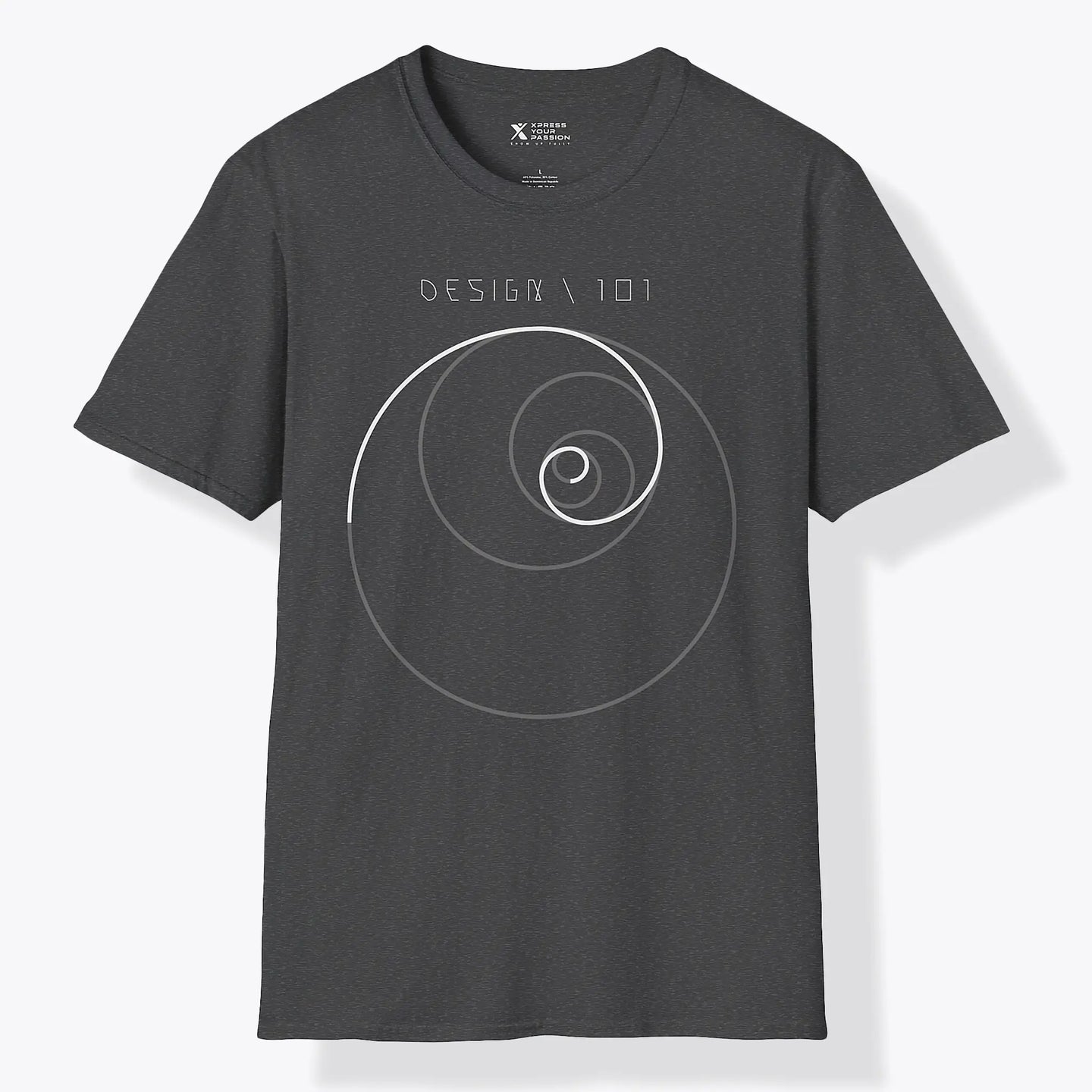 Xpress Your Passion Golden Ratio Circle | Divine Proportions T-Shirt Dark Heather / S