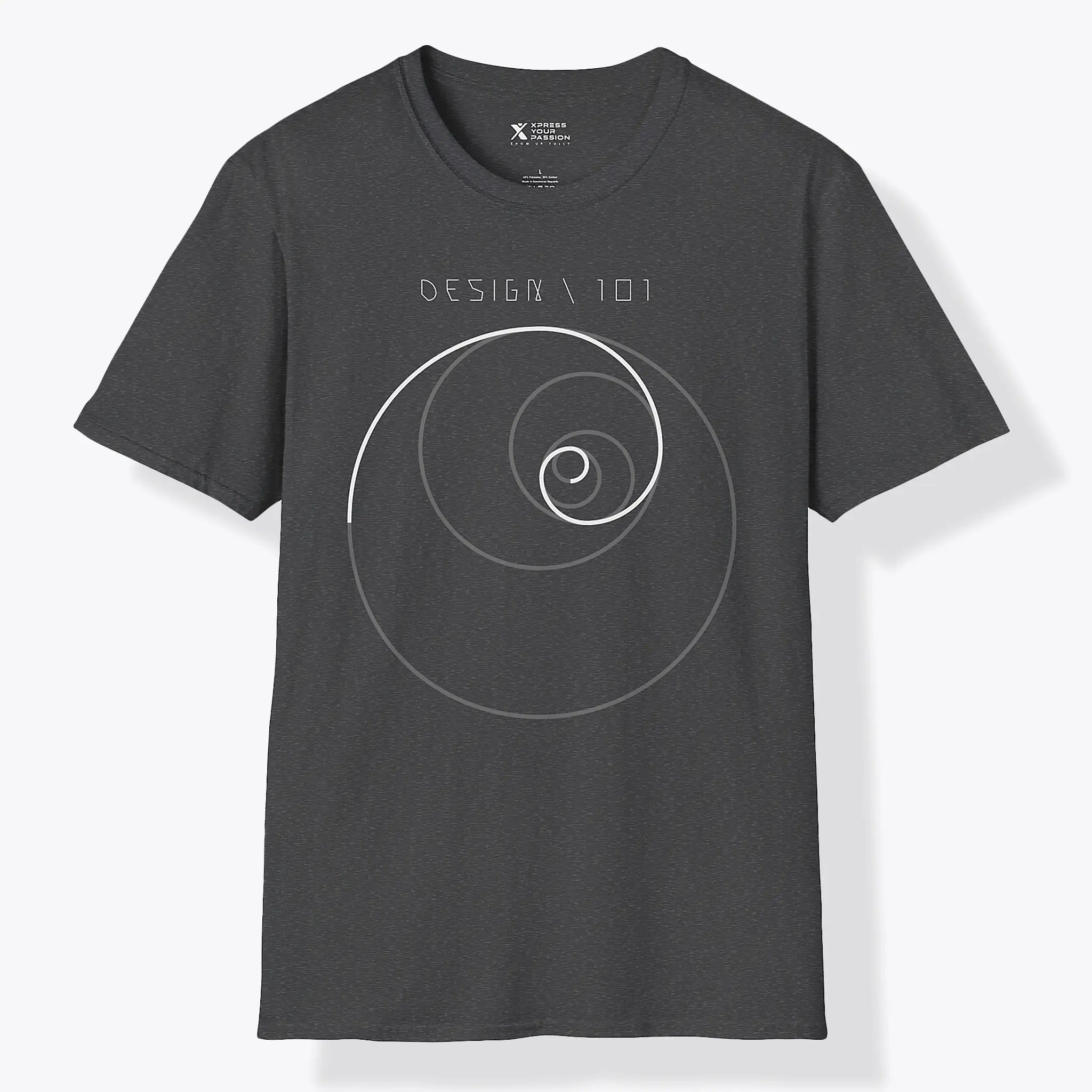 Xpress Your Passion Golden Ratio Circle | Divine Proportions T-Shirt Dark Heather / S