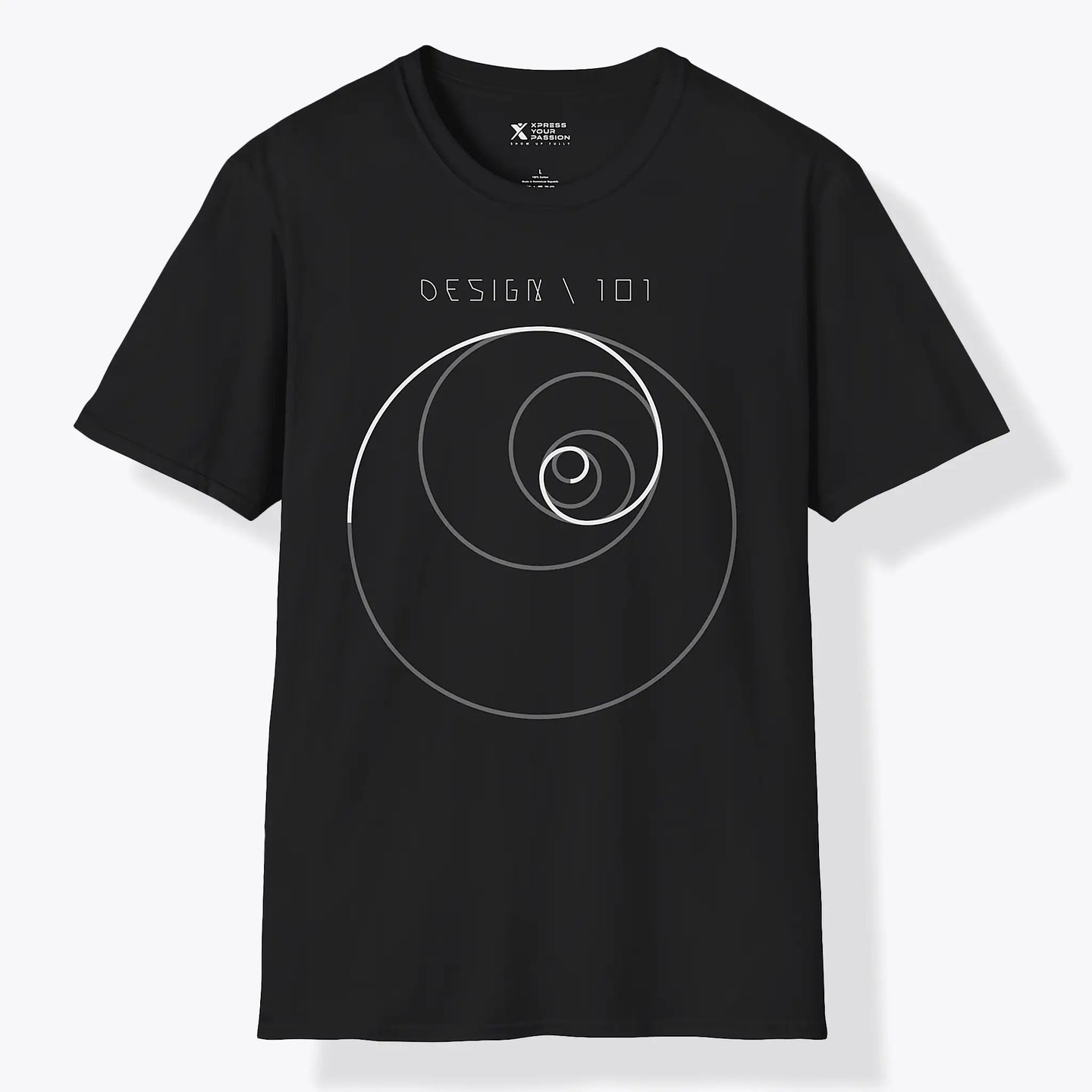 Xpress Your Passion Golden Ratio Circle | Divine Proportions T-Shirt Black / S