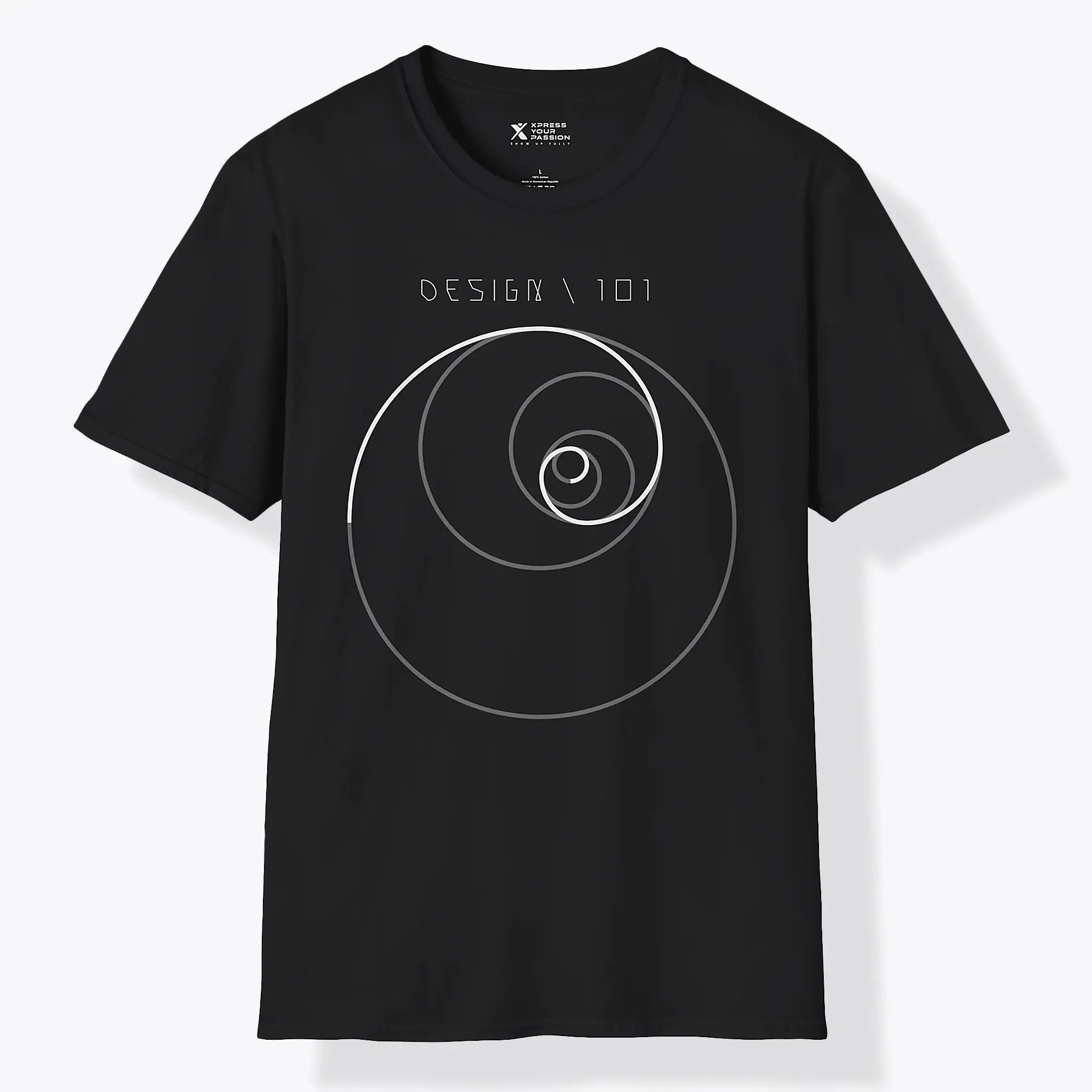 Xpress Your Passion Golden Ratio Circle | Divine Proportions T-Shirt Black / S