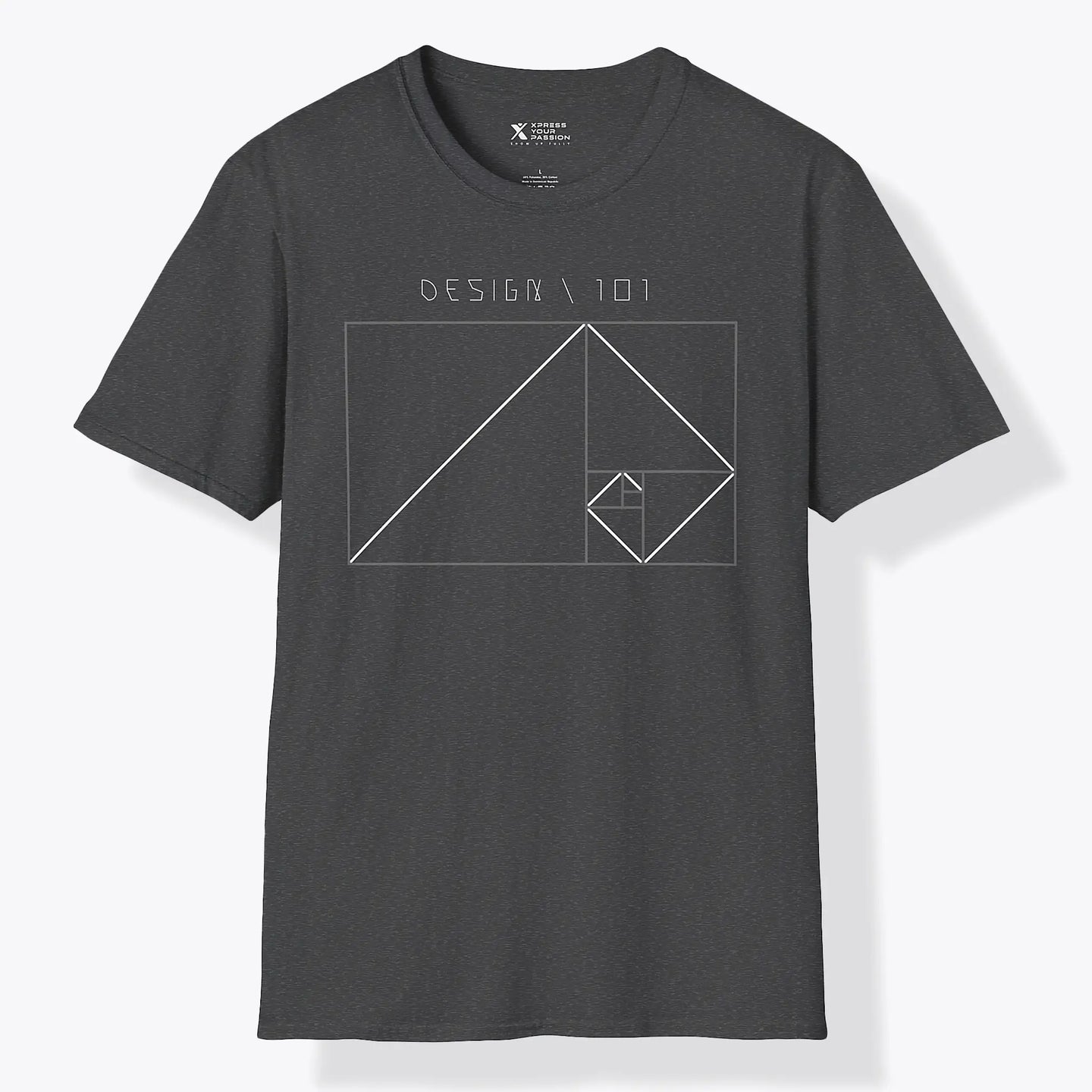Xpress Your Passion Golden Ratio Rectangle | Divine Proportions T-Shirt Dark Heather / S