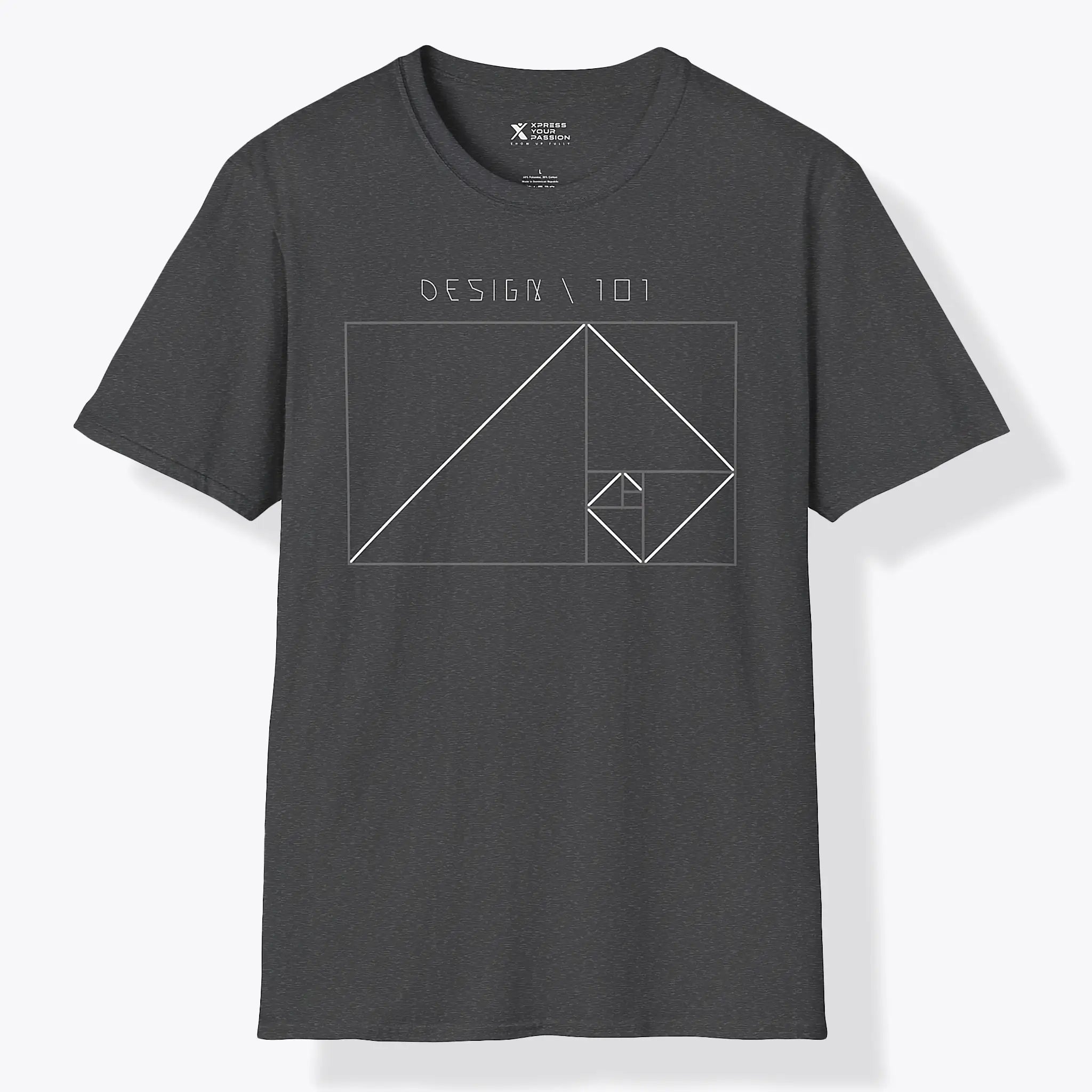 Xpress Your Passion Golden Ratio Rectangle | Divine Proportions T-Shirt Dark Heather / S