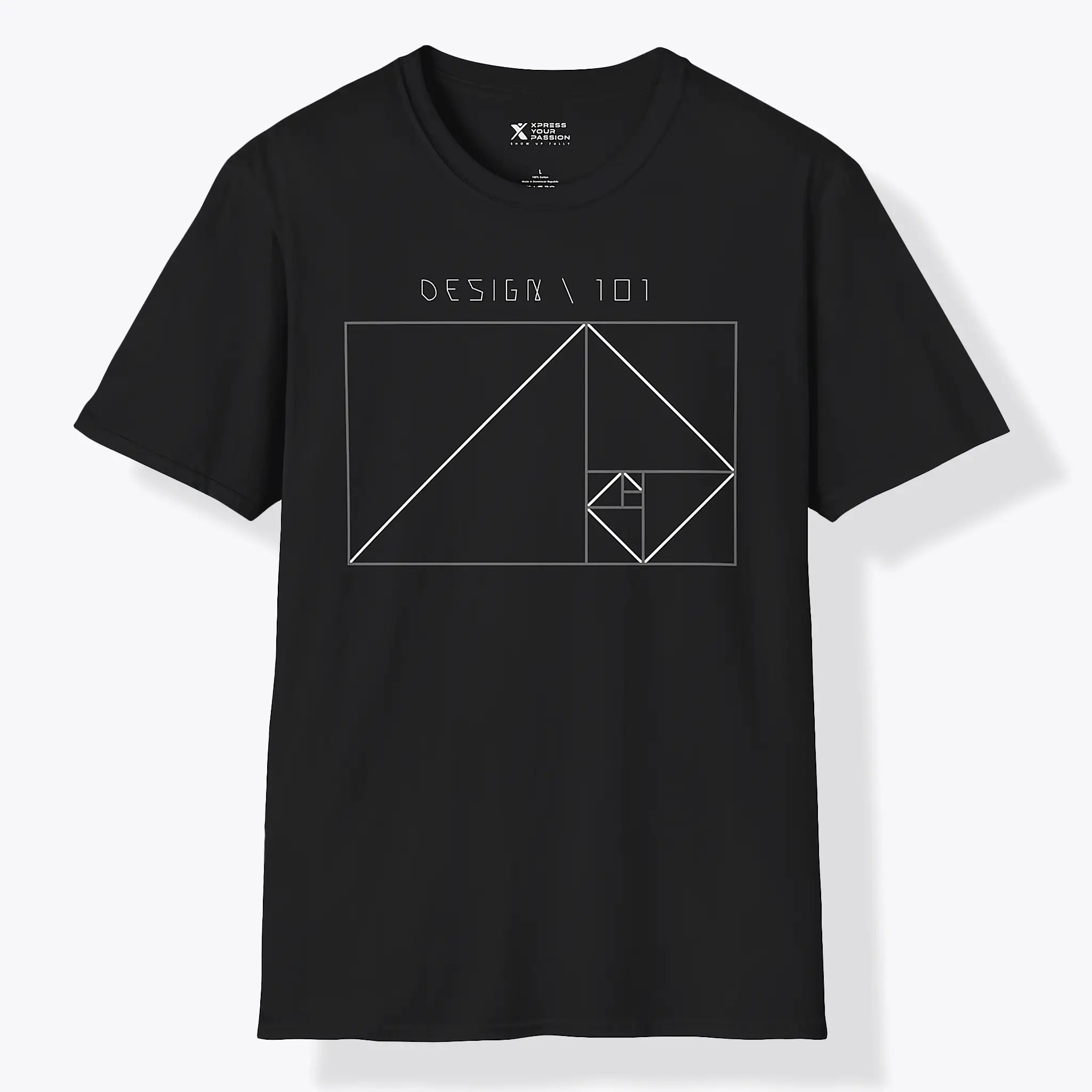 Xpress Your Passion Golden Ratio Rectangle | Divine Proportions T-Shirt Black / S