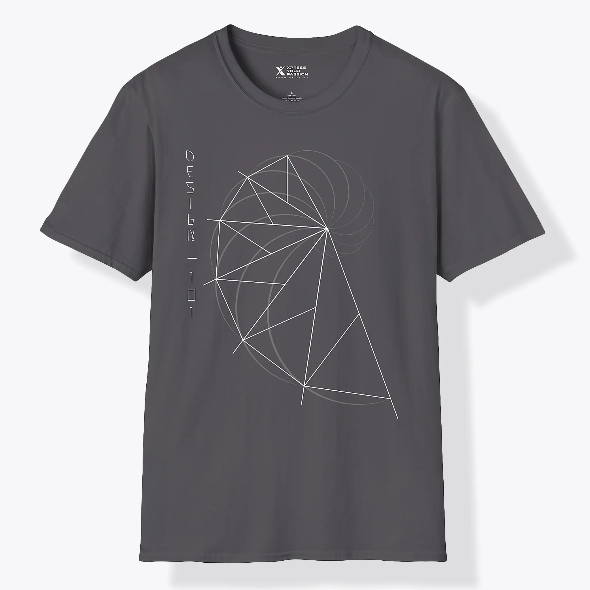 Xpress Your Passion Golden Ratio Spiral | Divine Proportions T-Shirt Charcoal / S