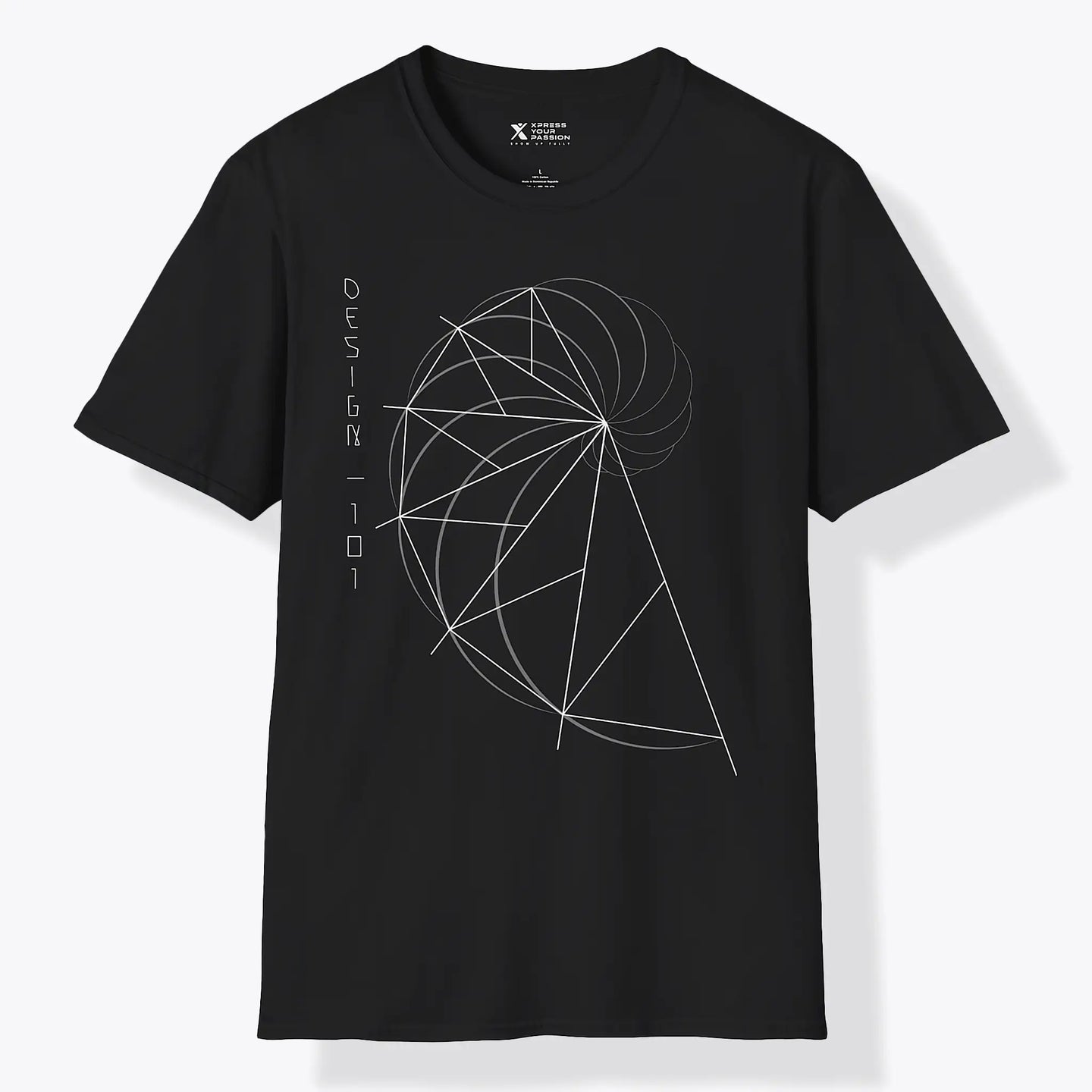 Xpress Your Passion Golden Ratio Spiral | Divine Proportions T-Shirt Black / S