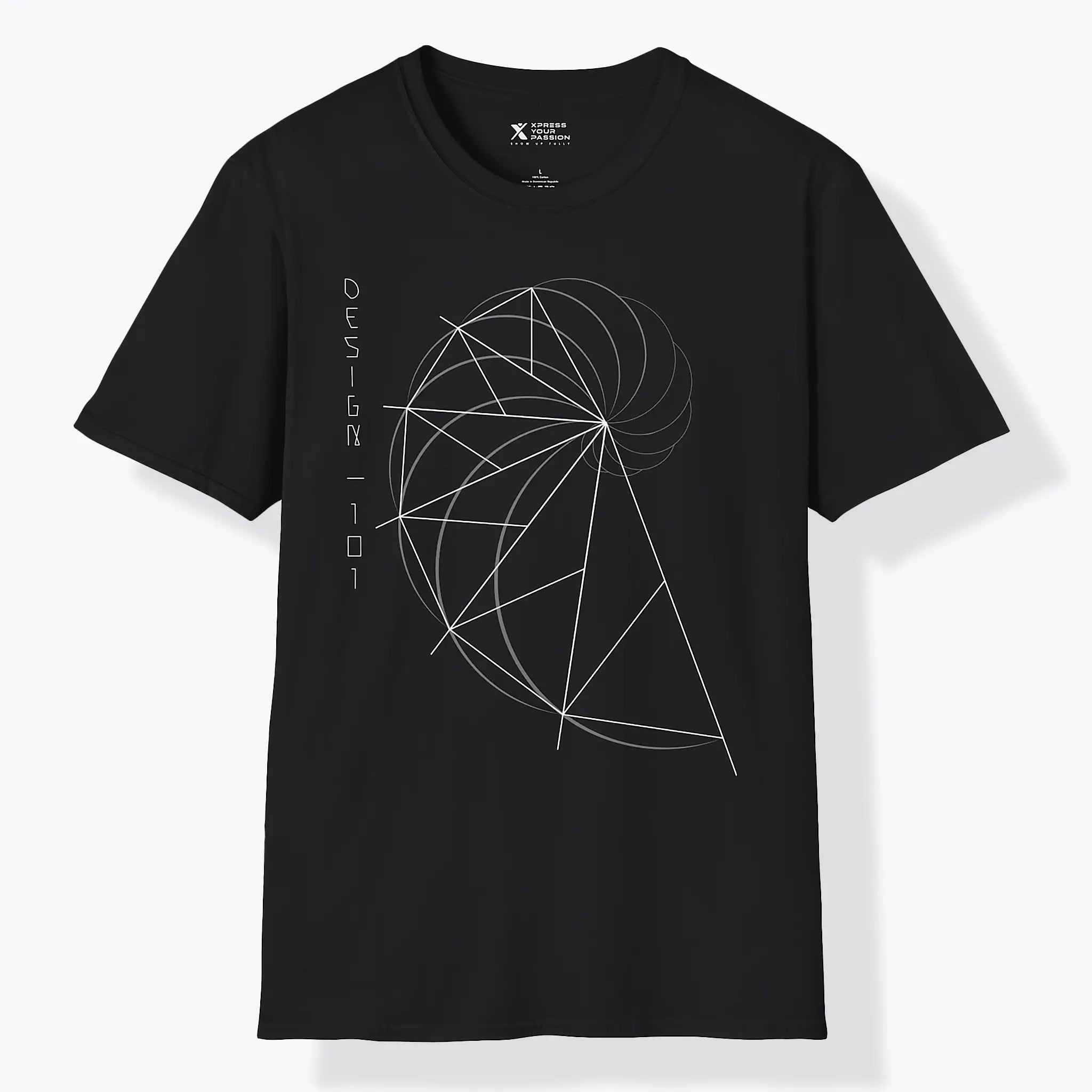 Xpress Your Passion Golden Ratio Spiral | Divine Proportions T-Shirt Black / S