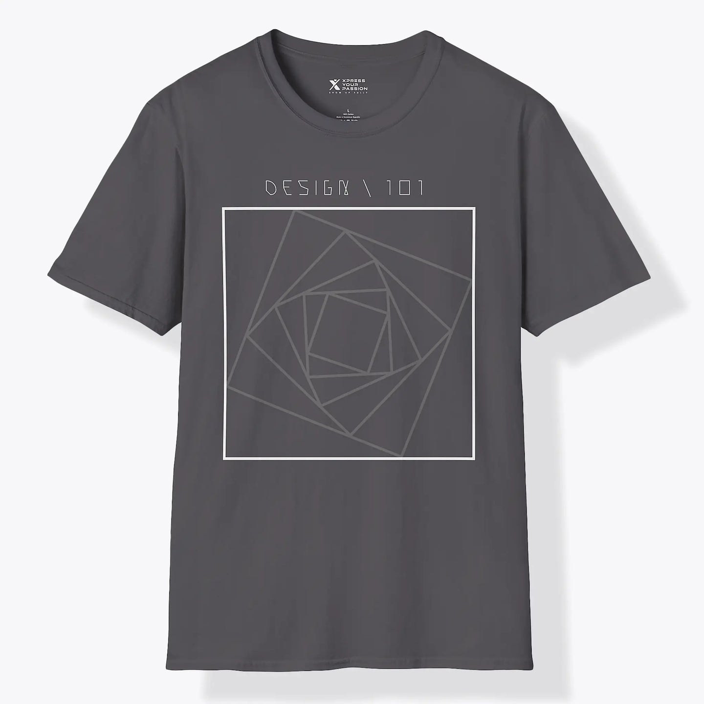 Xpress Your Passion Golden Ratio Square | Divine Proportions T-Shirt Charcoal / S