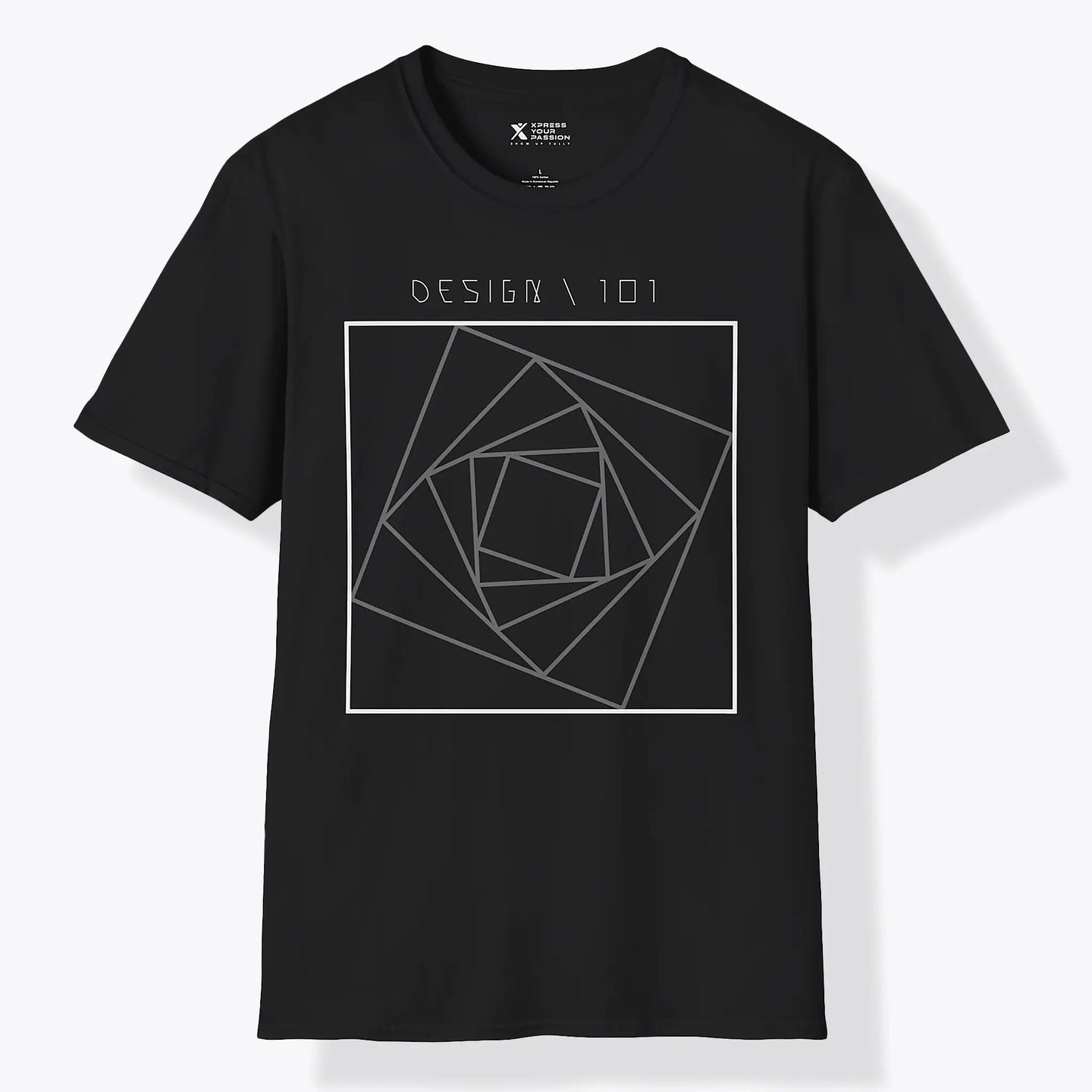 Xpress Your Passion Golden Ratio Square | Divine Proportions T-Shirt Black / S