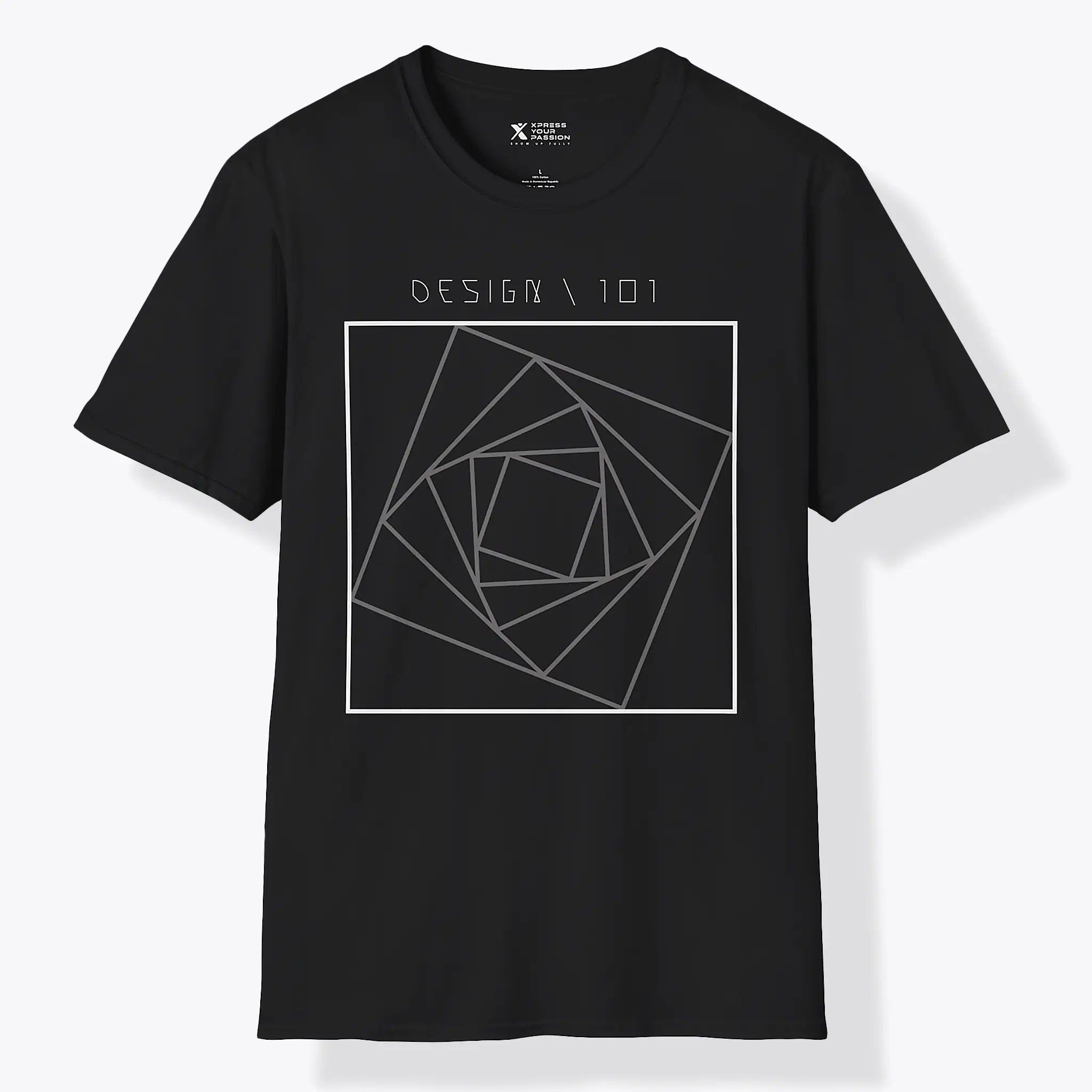 Xpress Your Passion Golden Ratio Square | Divine Proportions T-Shirt Black / S