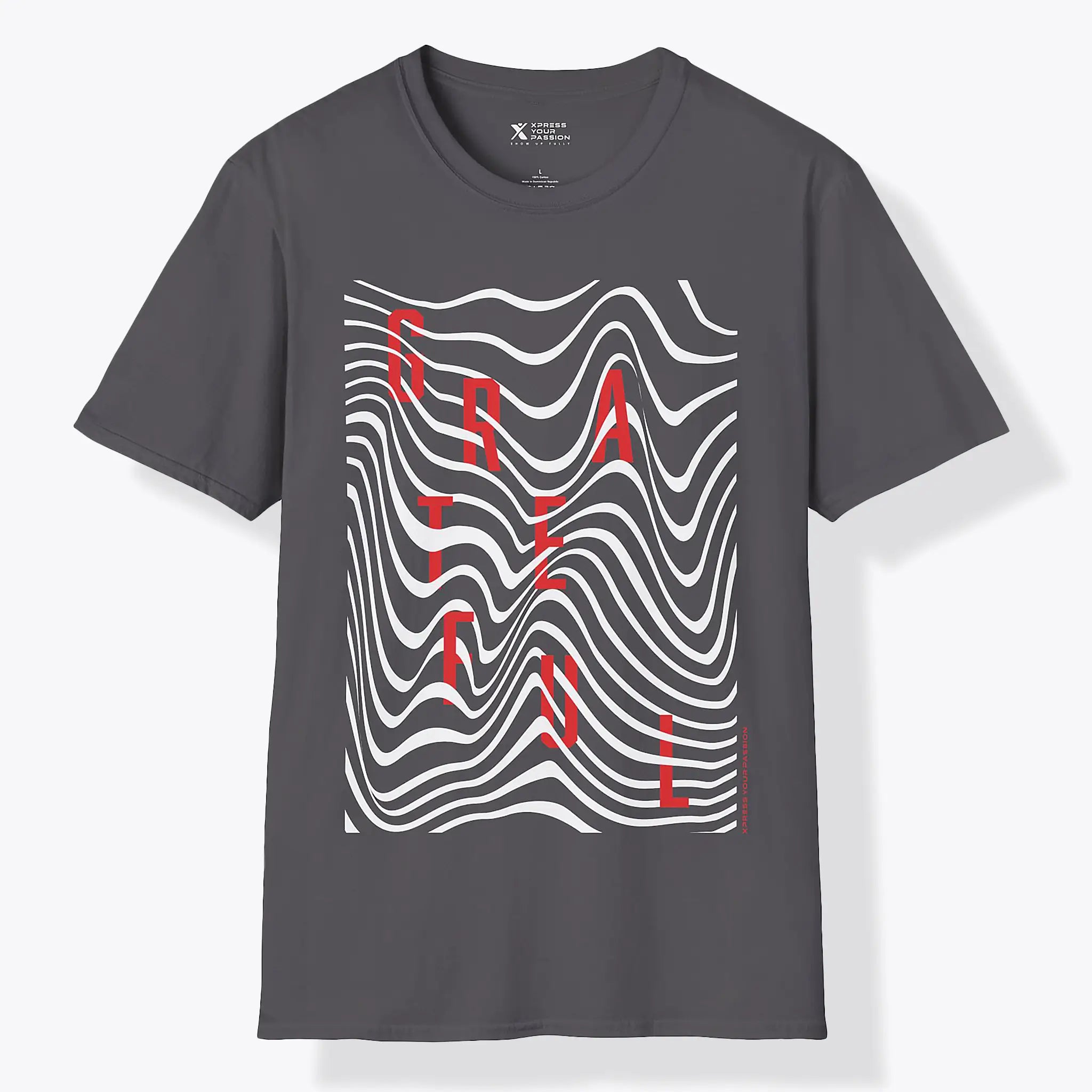 Xpress Your Passion Grateful | Between The Lines T-Shirt Charcoal / S